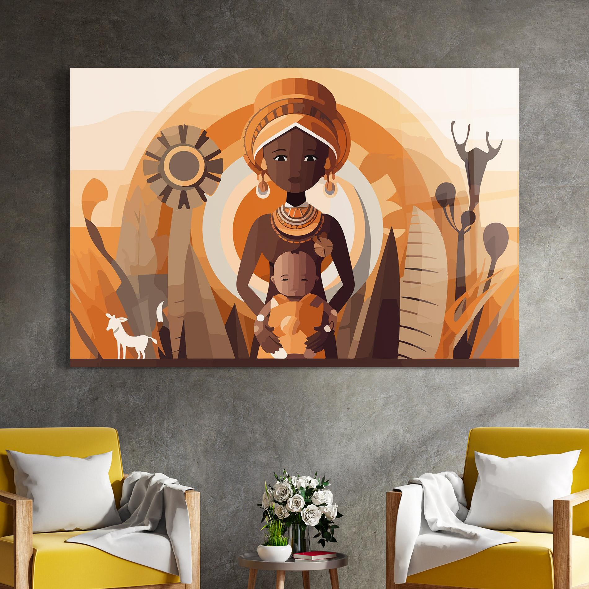 Glasbild African Baby mockup 4