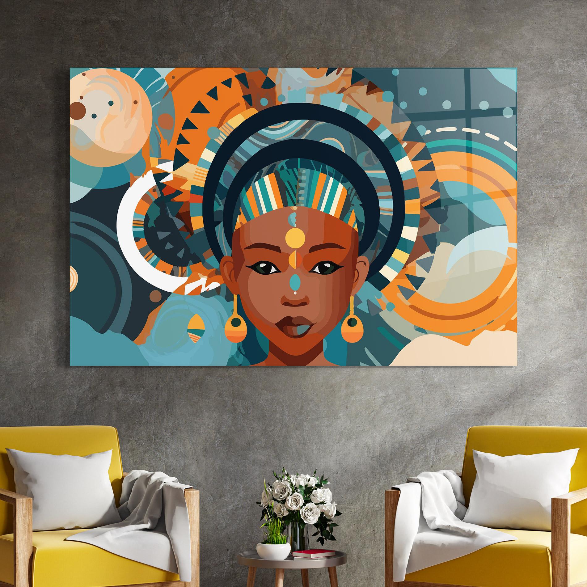 Glasbild African Colorful Child mockup 4