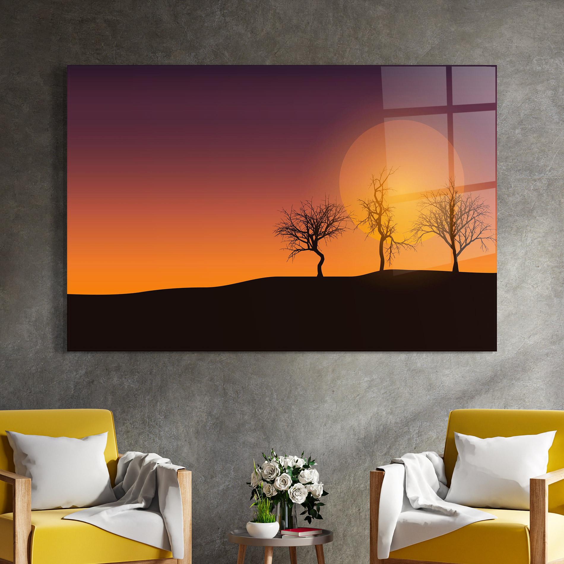Glasbild African Sunset mockup 4