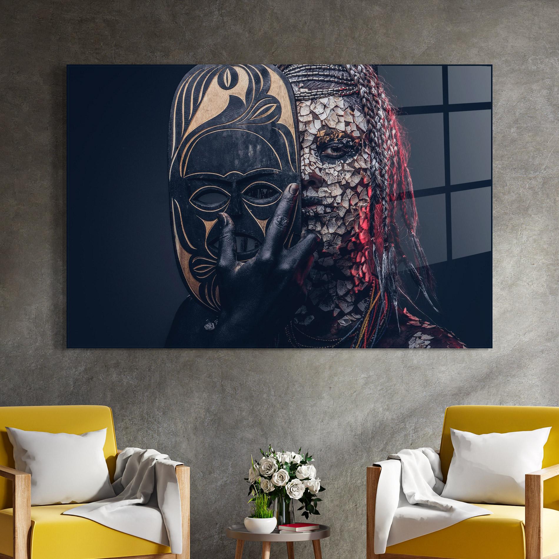 Glasbild African Tribe Costume mockup 4