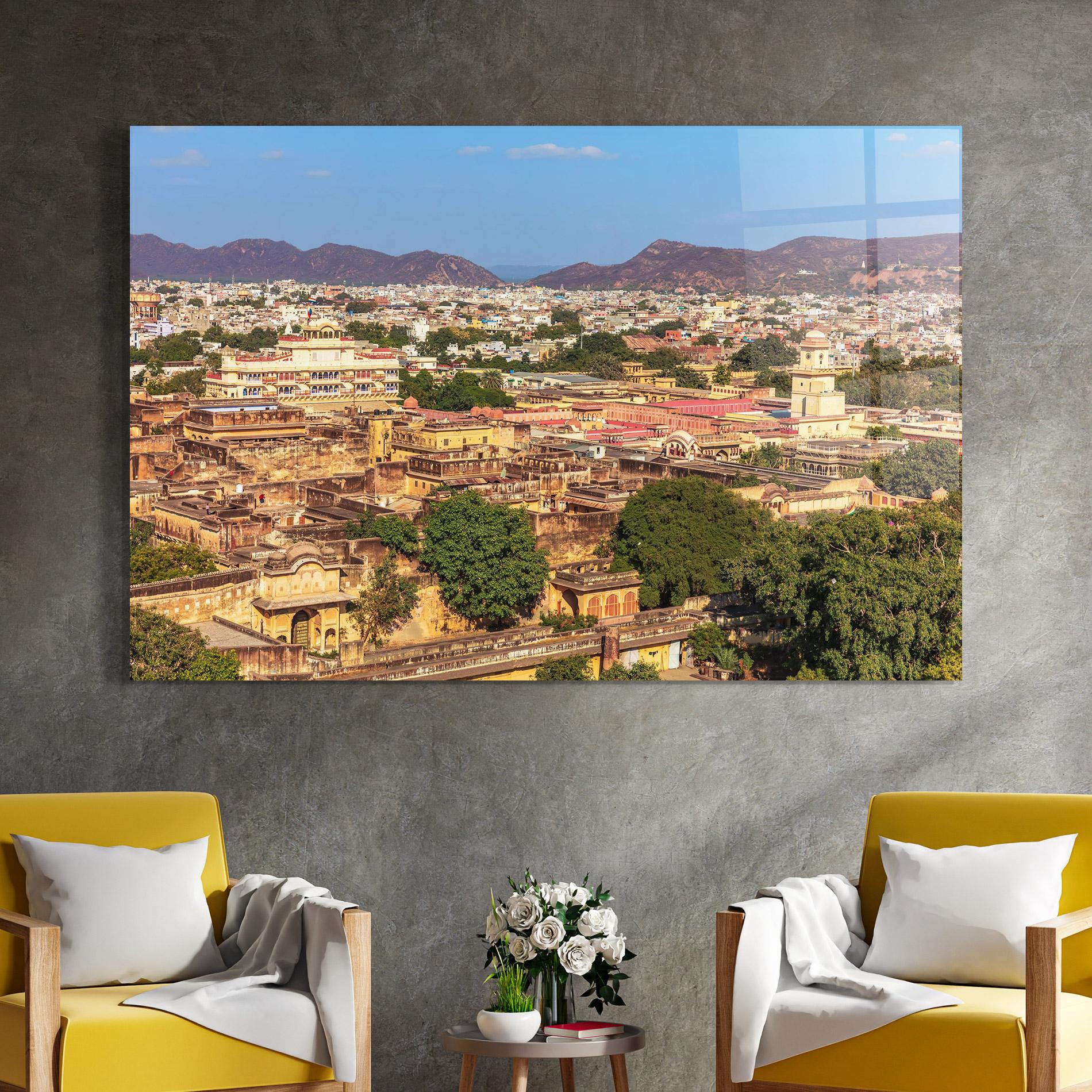 Glasbild Pink City Jaipur mockup 4