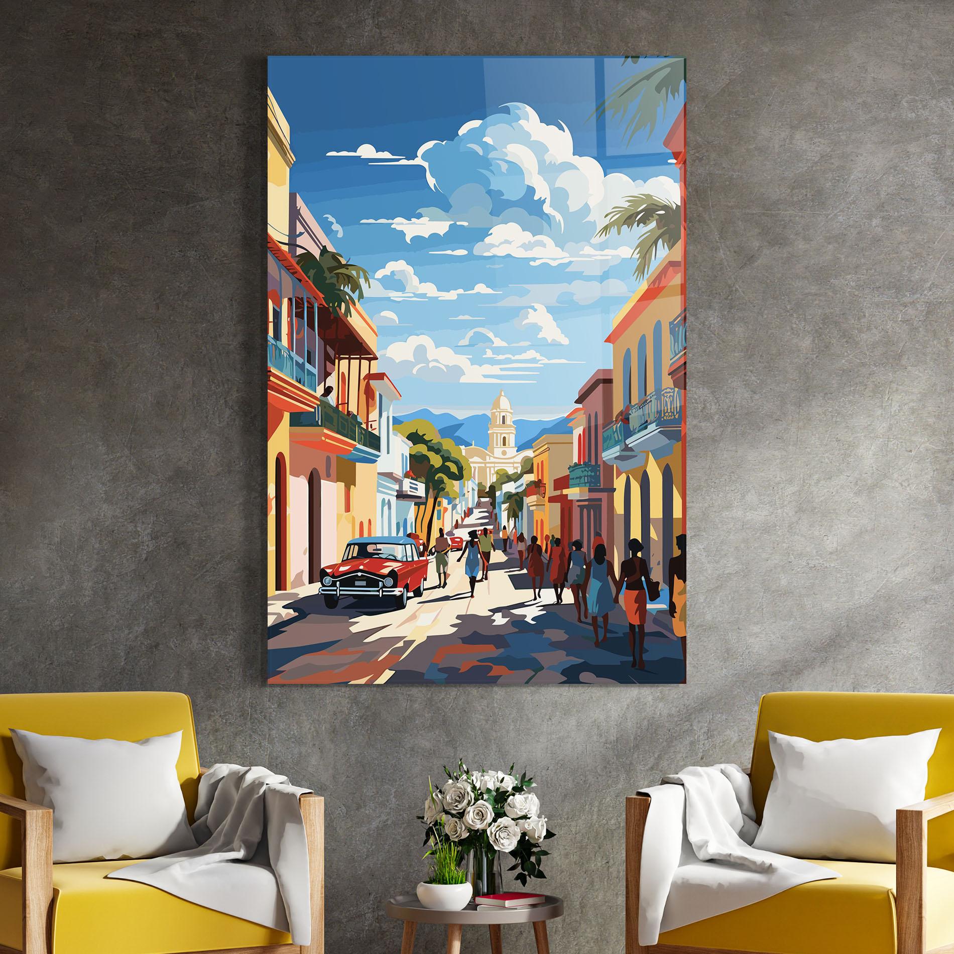 Glasbild African Street mockup 4