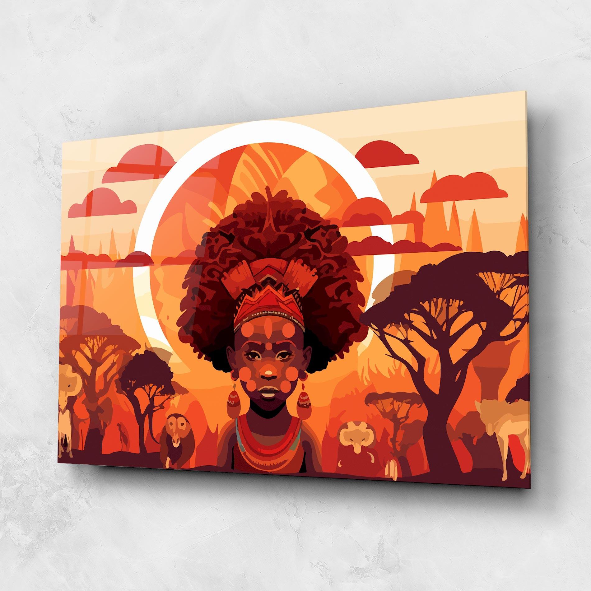 Glasbild African Chid mockup 1