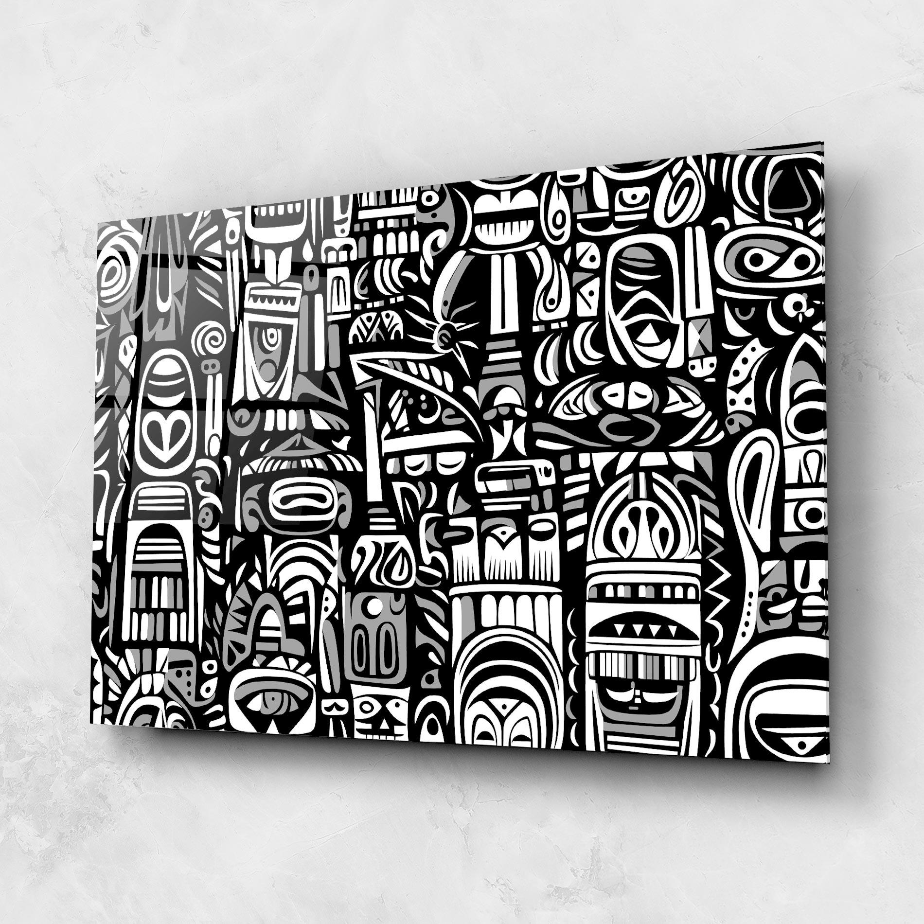 Glasbild African Pattern mockup 1