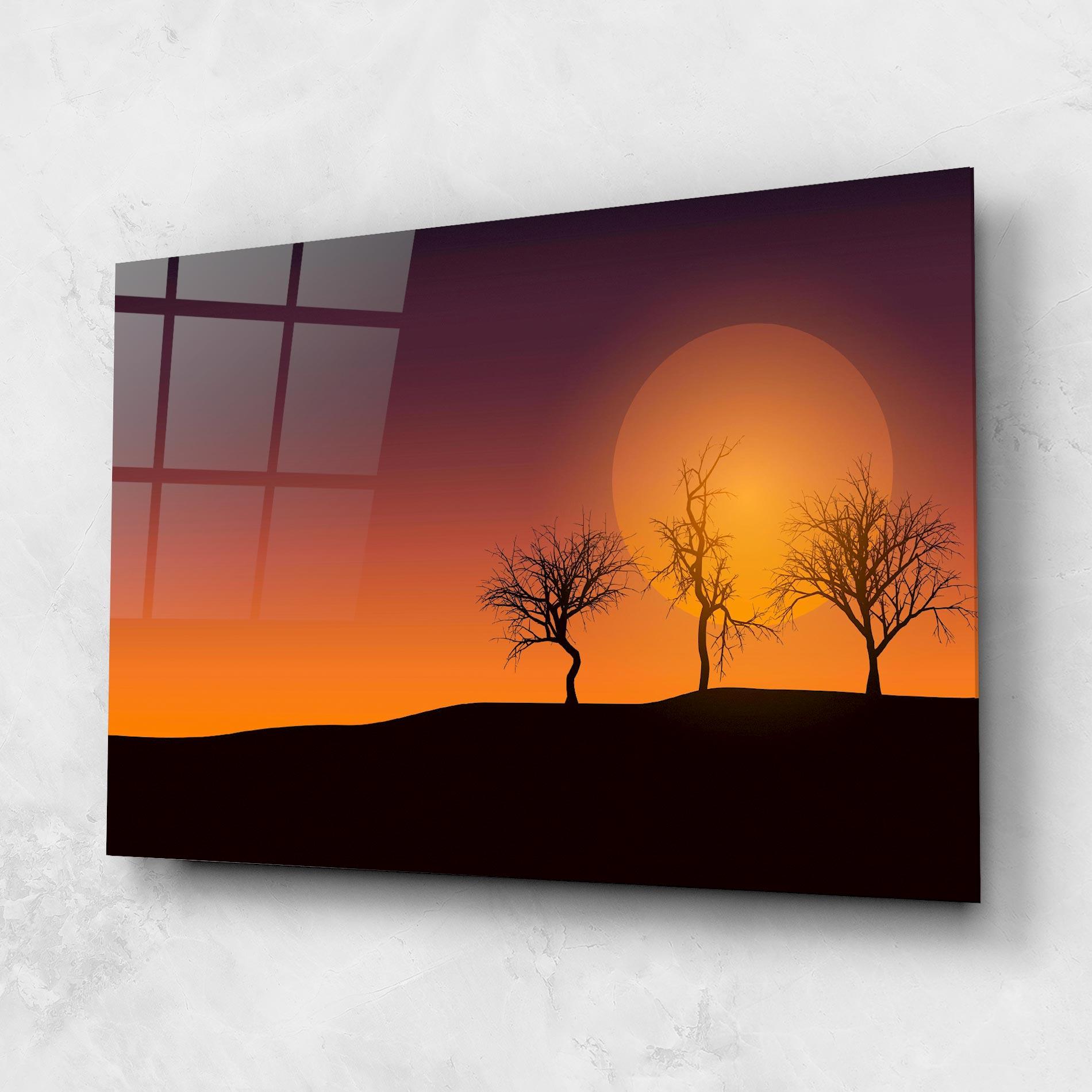 Glasbild African Sunset mockup 1