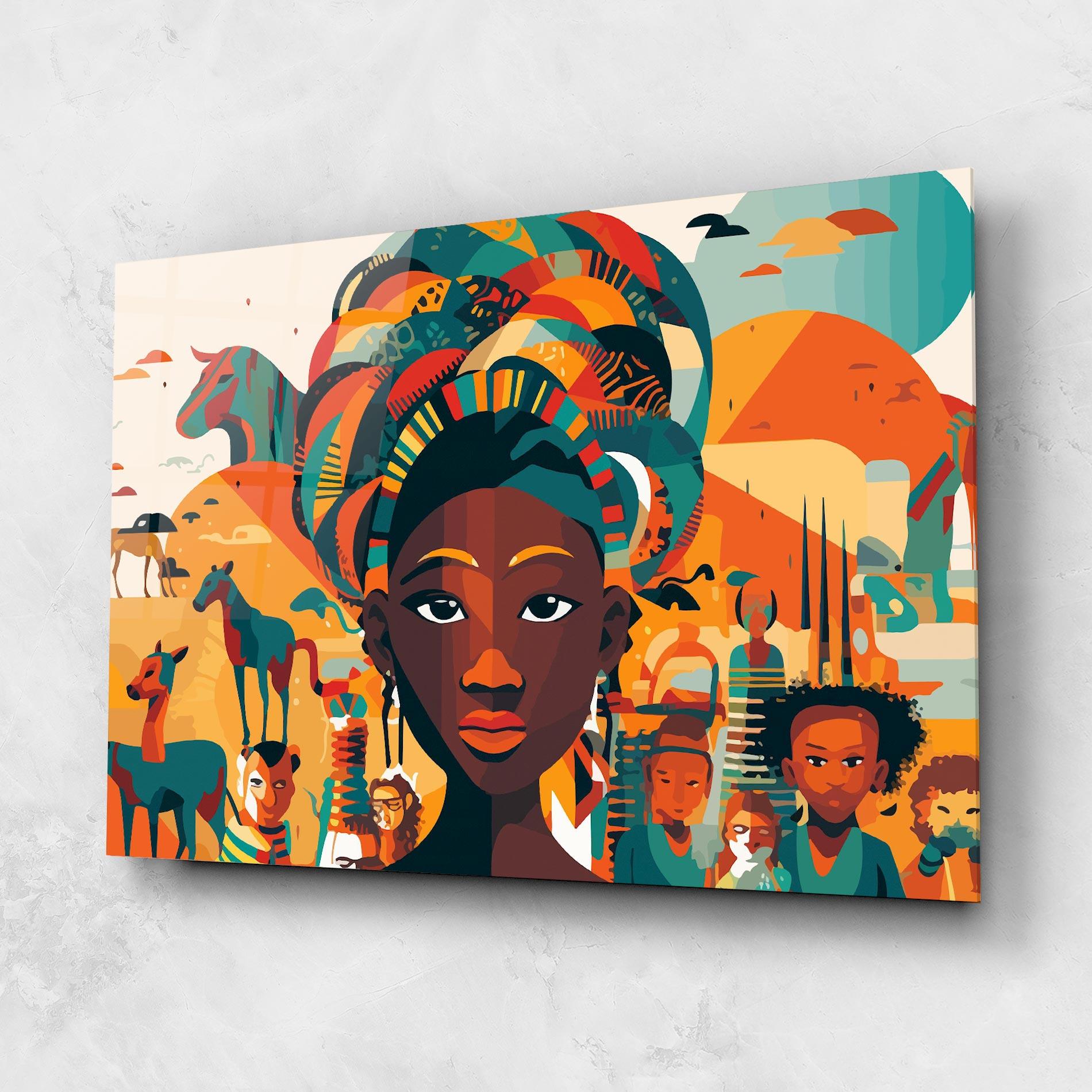 Glasbild Child Africa Art mockup 1