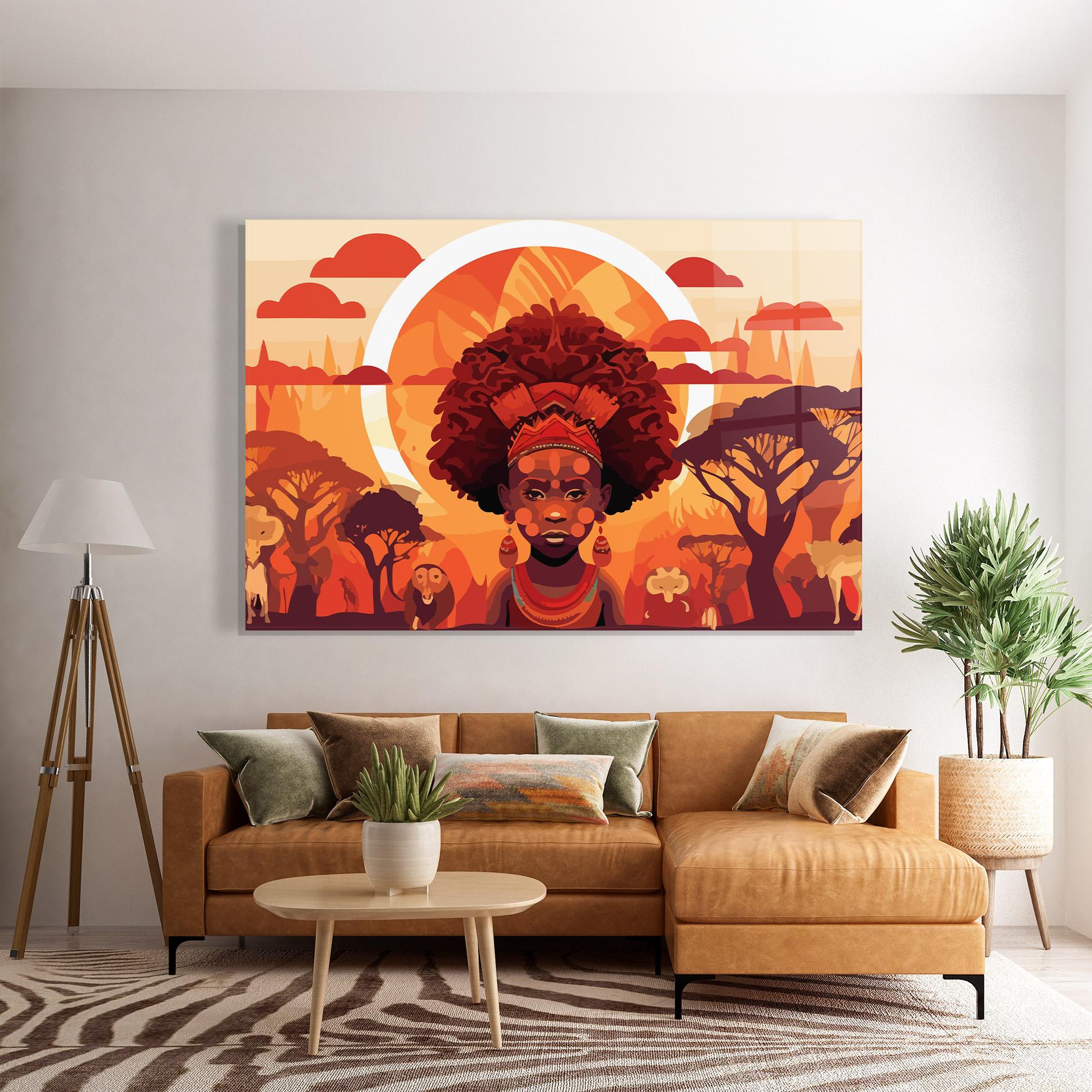 Glasbild African Chid mockup 7