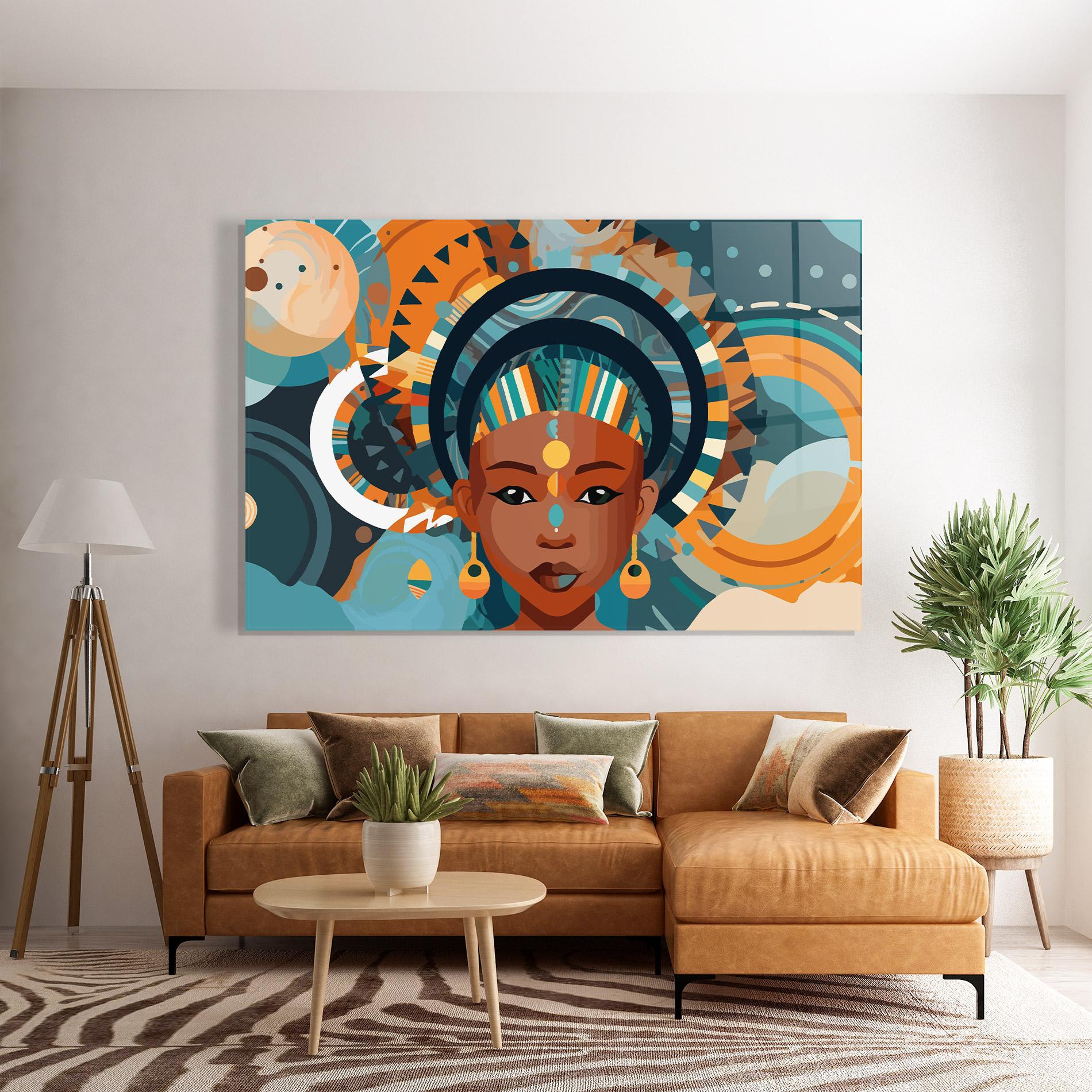 Glasbild African Colorful Child mockup 7