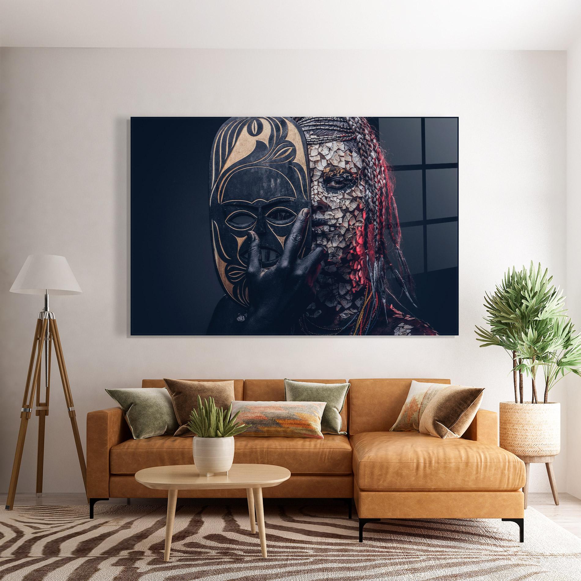 Glasbild African Tribe Costume mockup 7