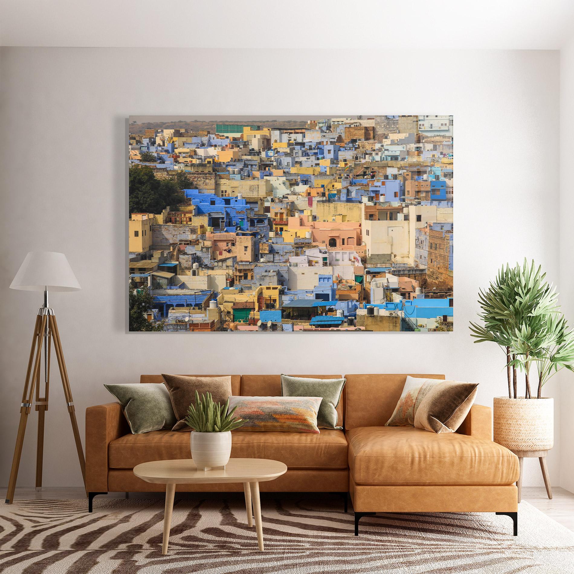 Glasbild Rajasthan View India mockup 7