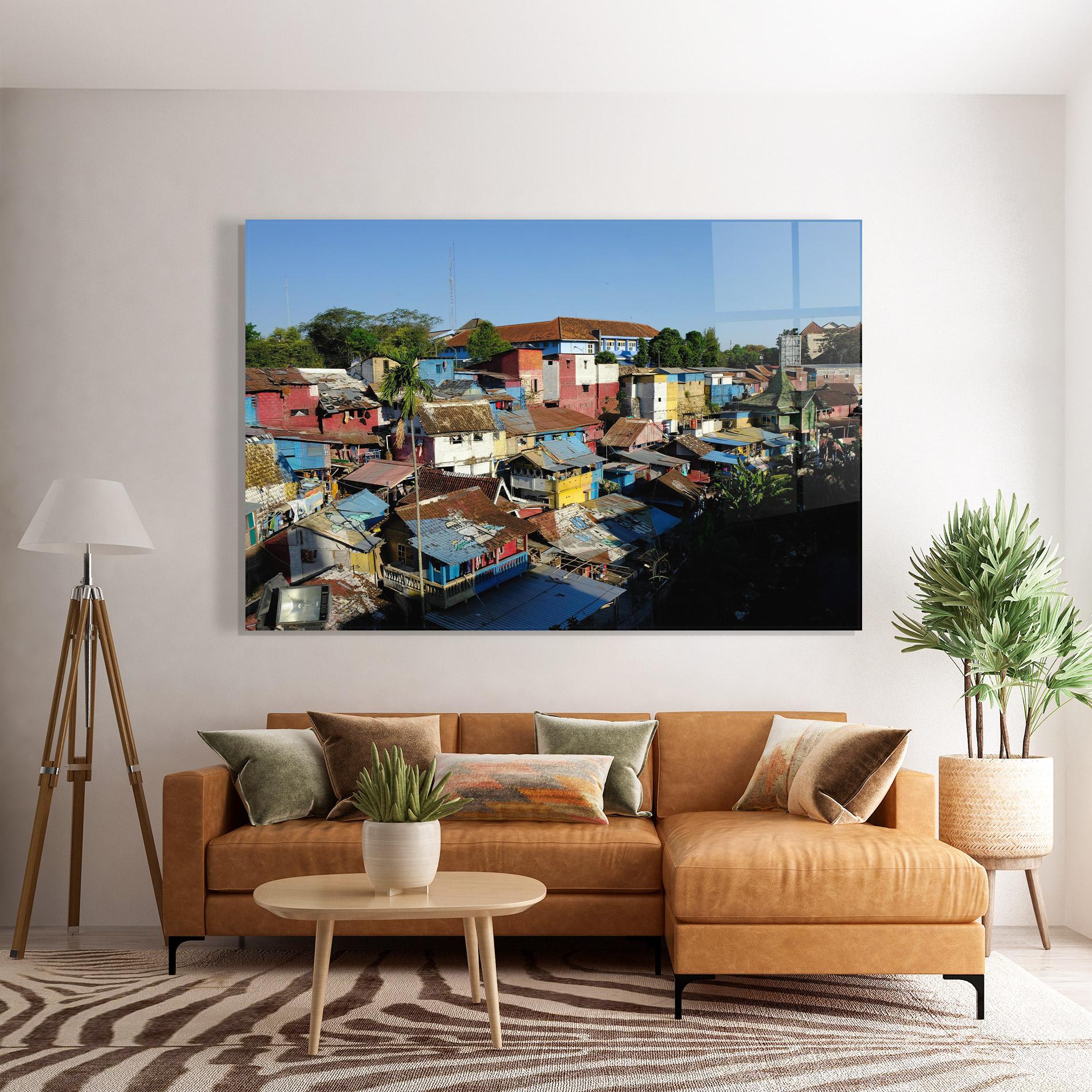 Glasbild Slum Building mockup 7