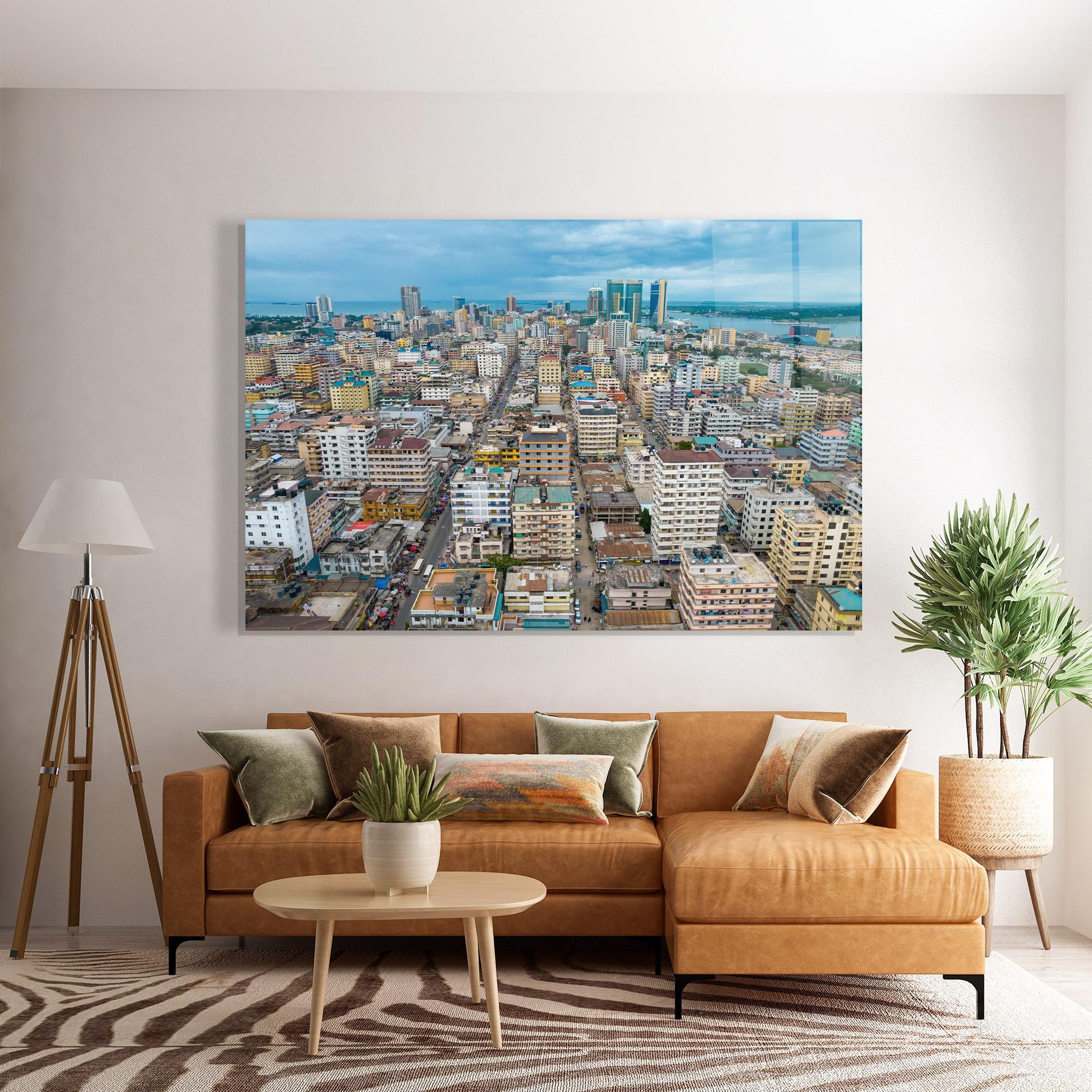Glasbild Tanzania Building View mockup 7