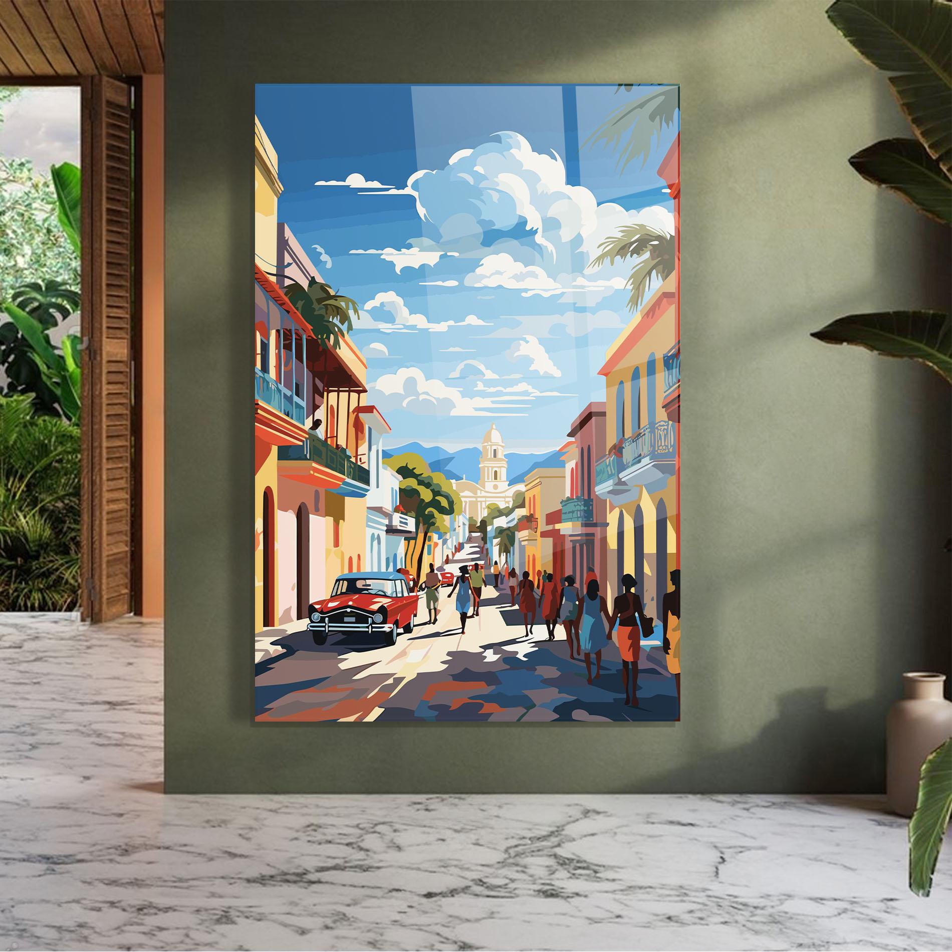 Glasbild African Street mockup 7