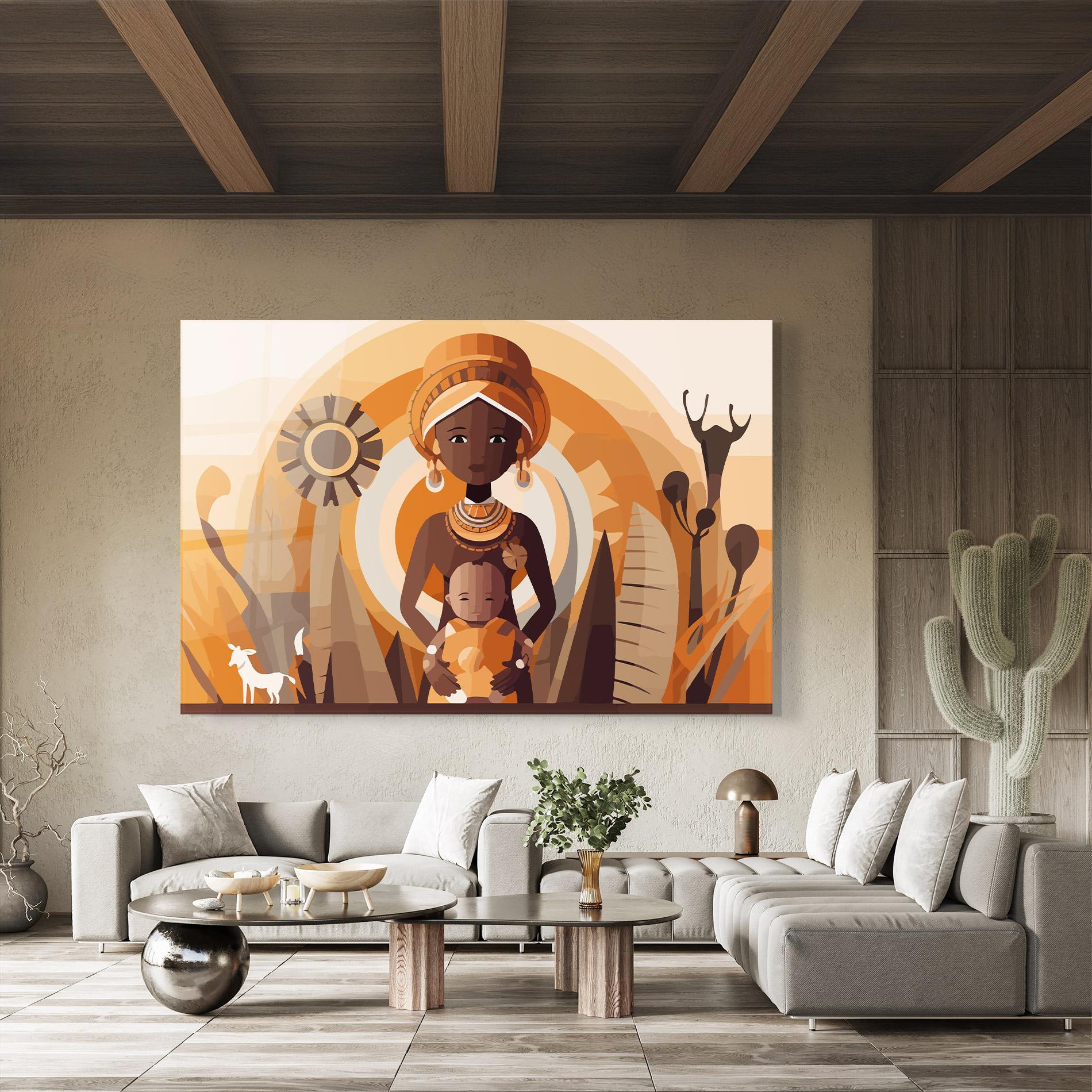 Glasbild African Baby mockup 8