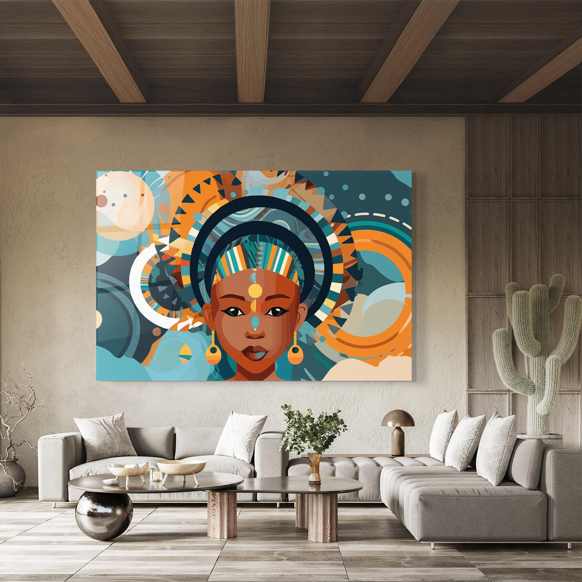 Glasbild African Colorful Child mockup 8