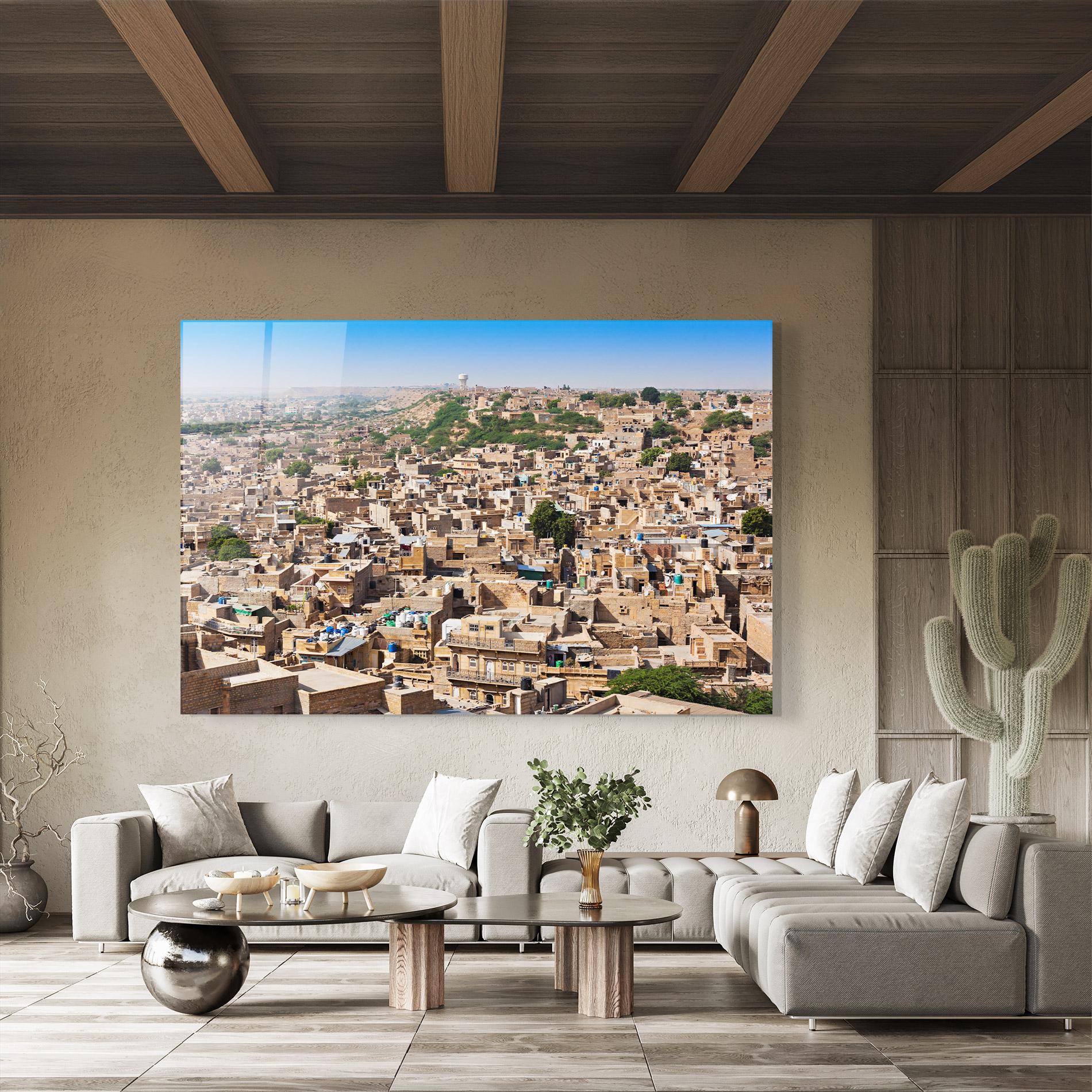 Glasbild Jaisalmer Panorama View mockup 8
