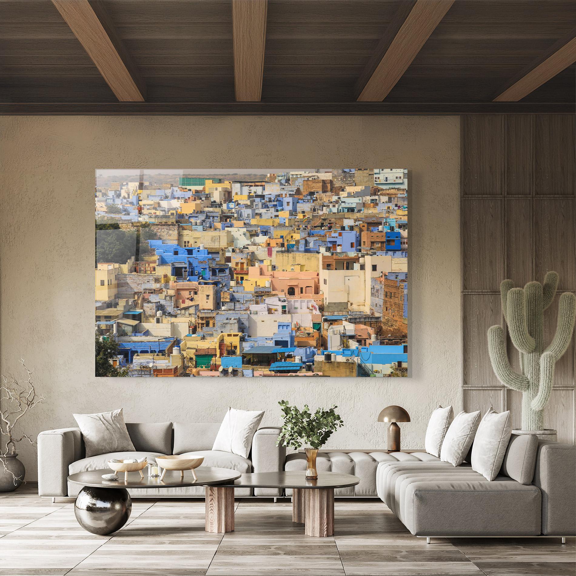 Glasbild Rajasthan View India mockup 8