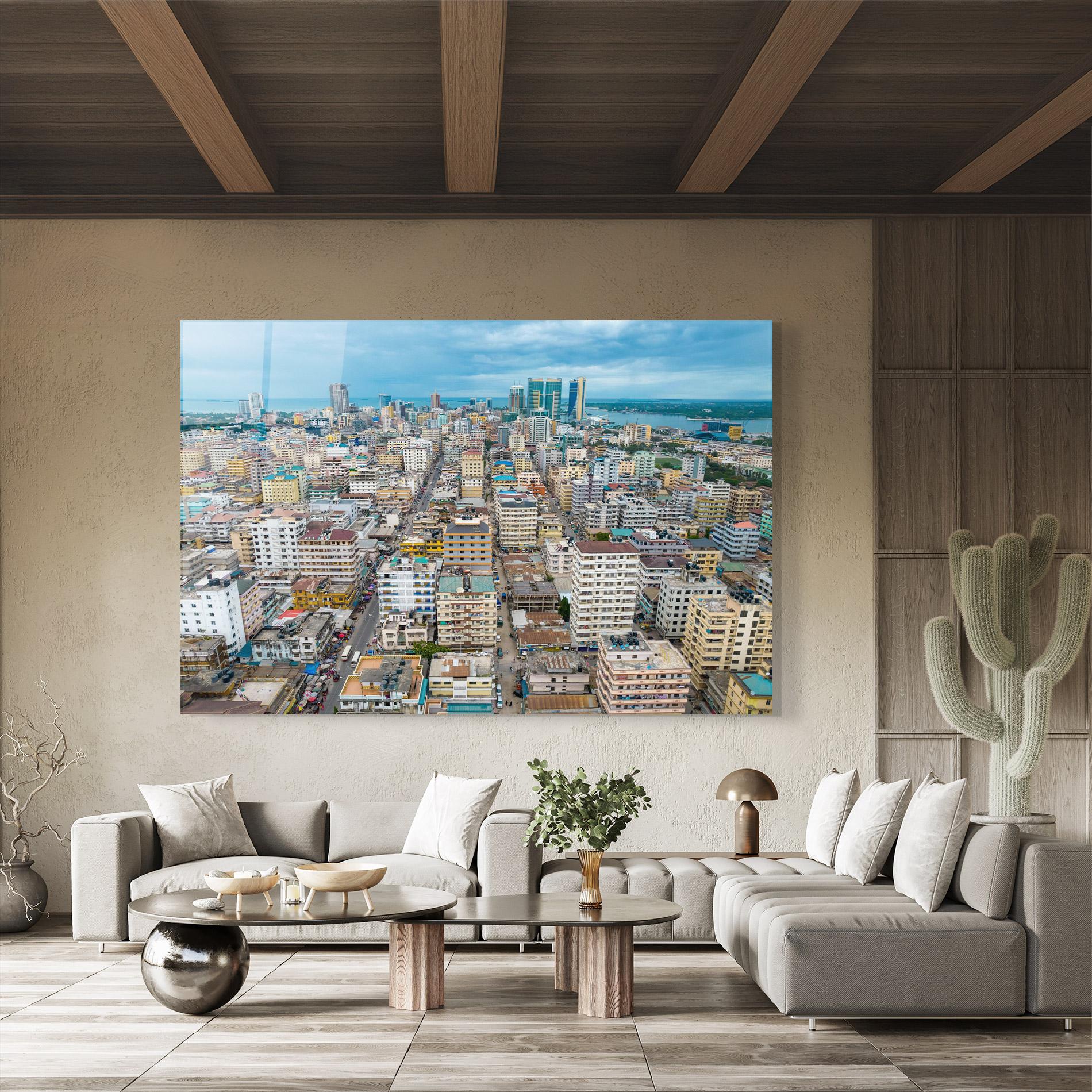 Glasbild Tanzania Building View mockup 8