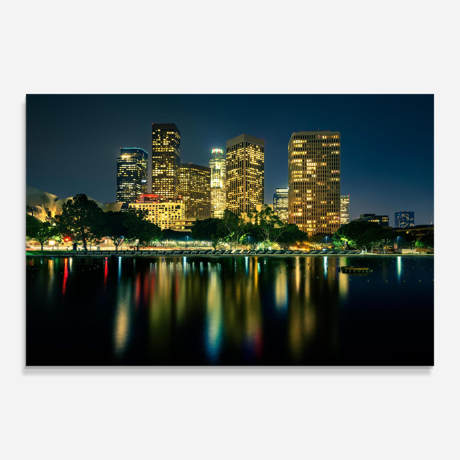 Glasbild Los Angeles Night mockup 0