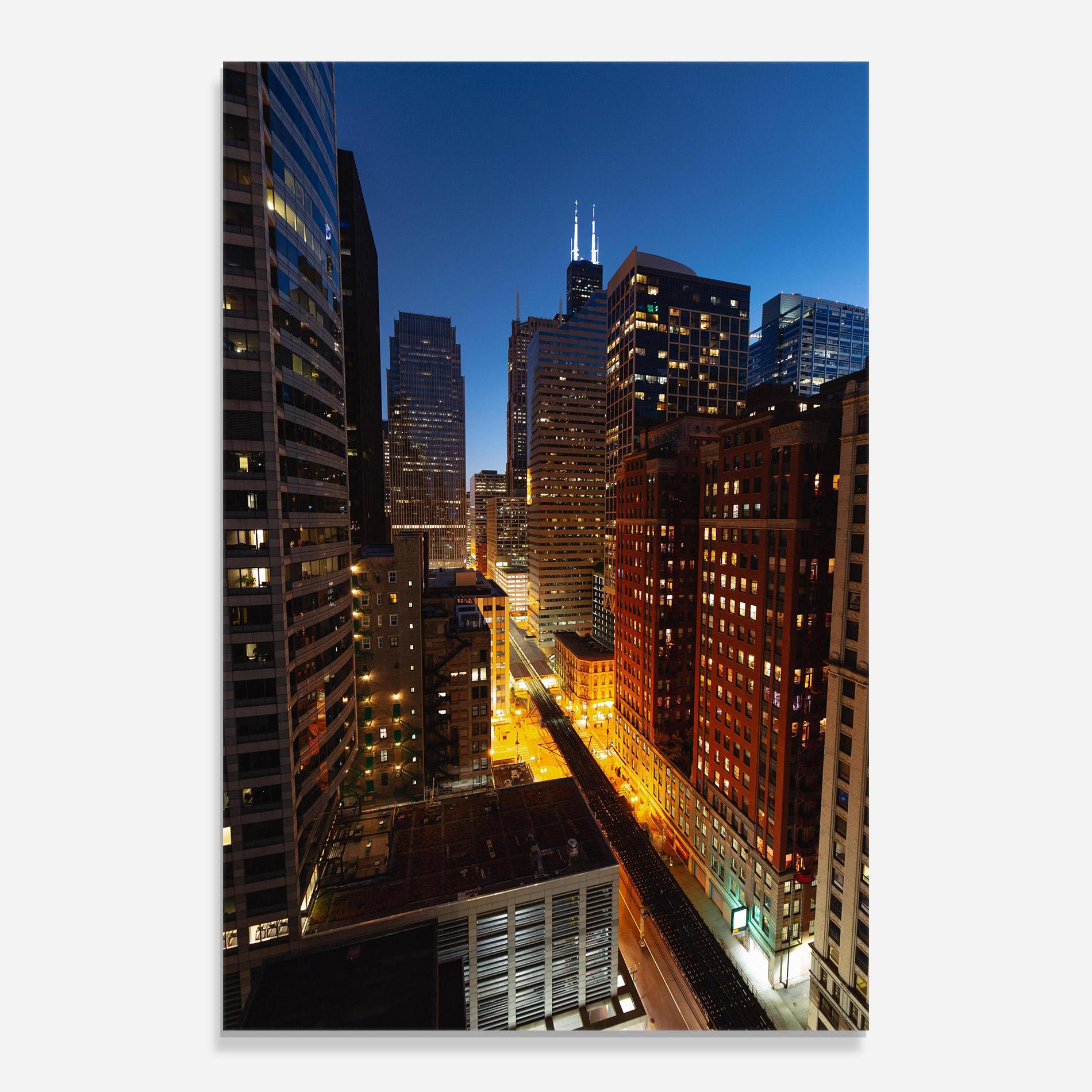 Glasbild Hight City Building mockup 0