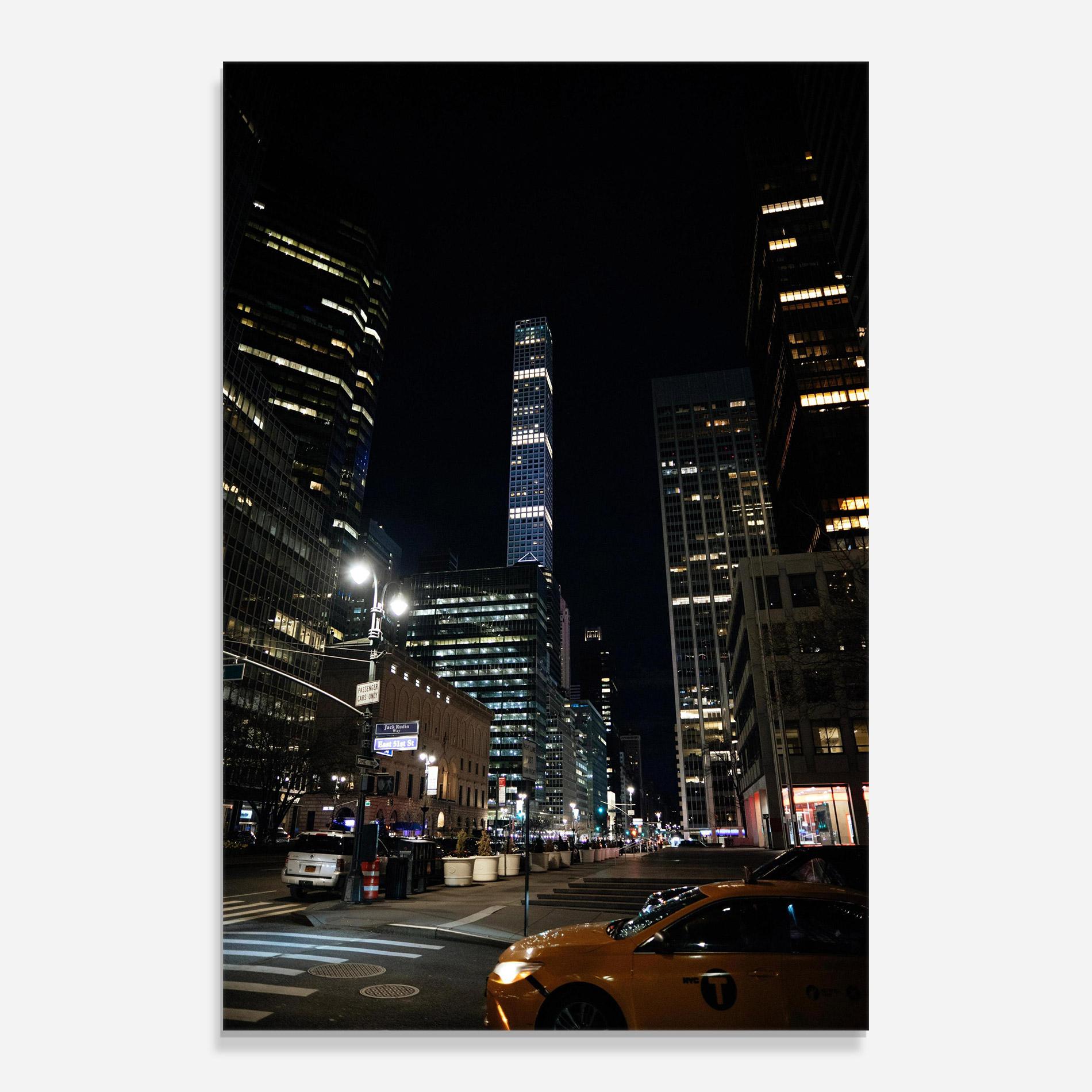 Glasbild Skyline Night Light mockup 0