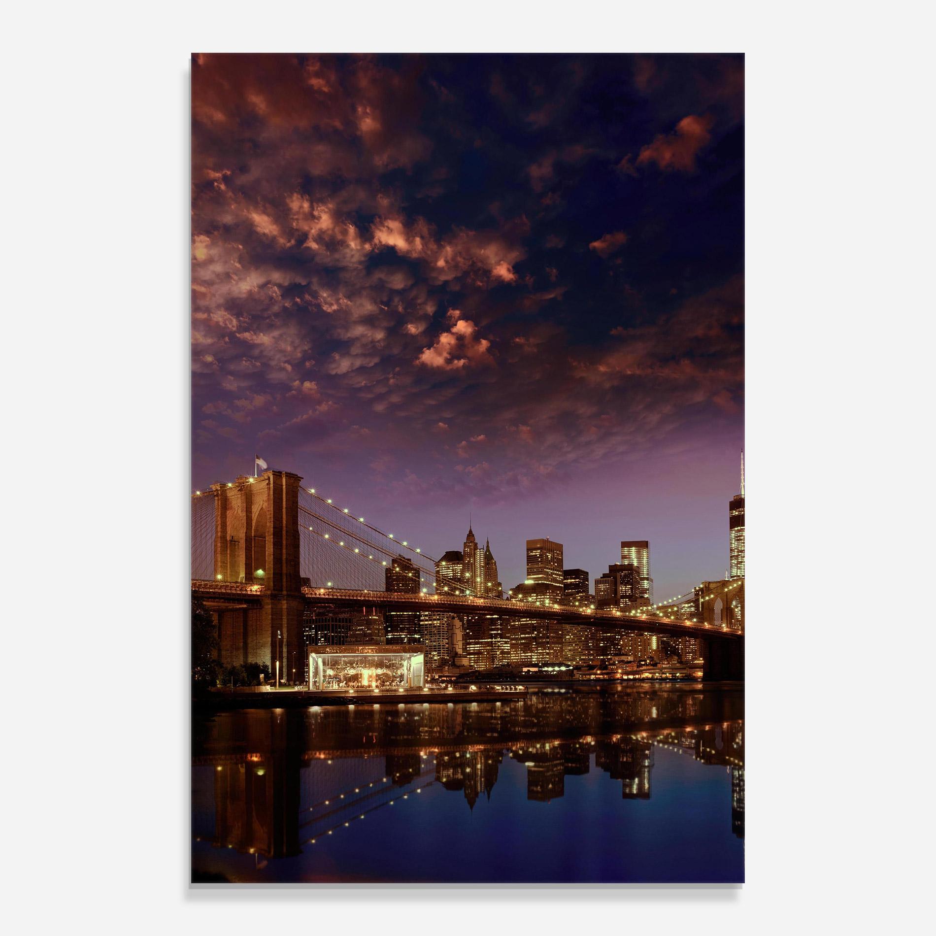 Glasbild Sunset New York mockup 0