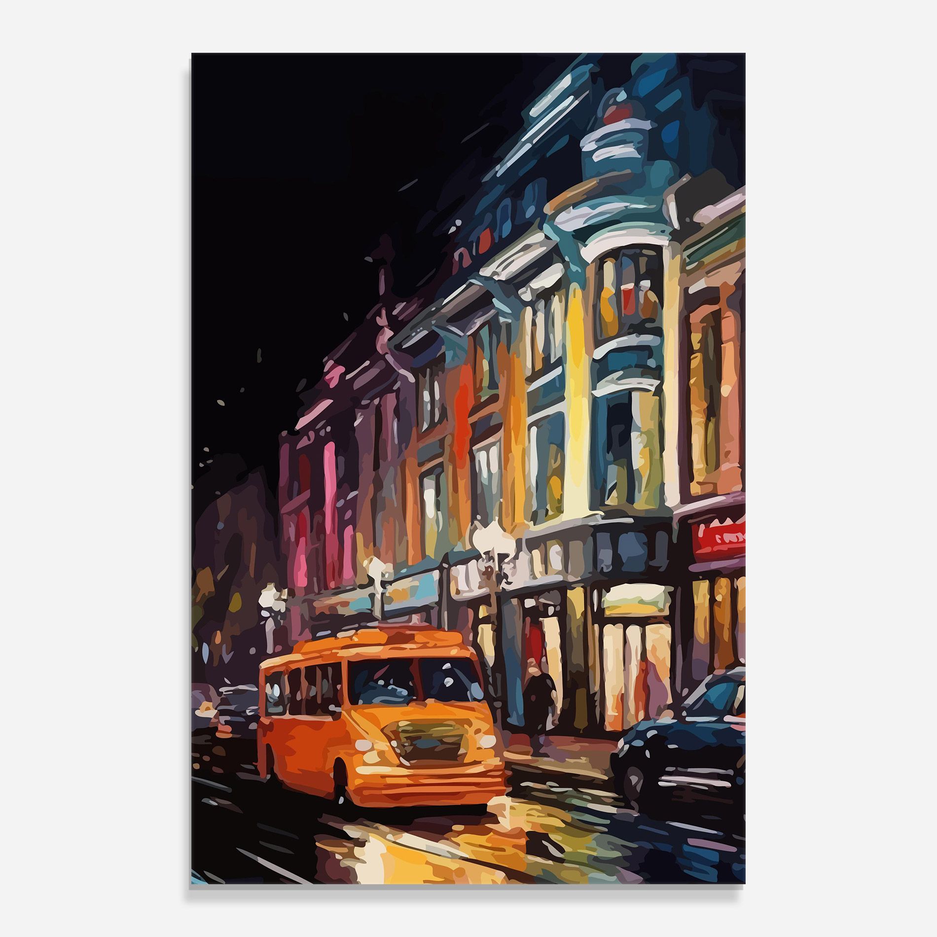 Yellow Car City Art mockup 0