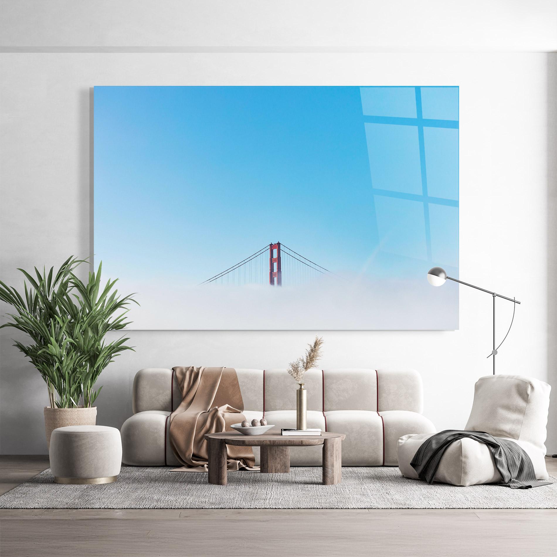 Glasbild High Cloud Bridge mockup 9