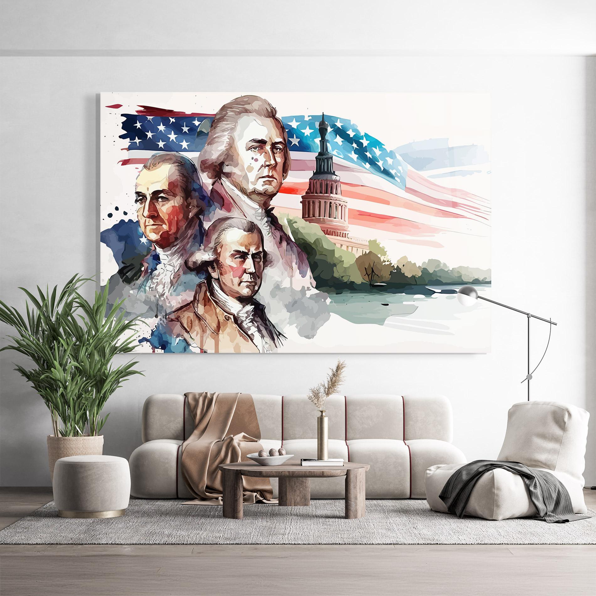 Glasbild Usa Flag Art mockup 9