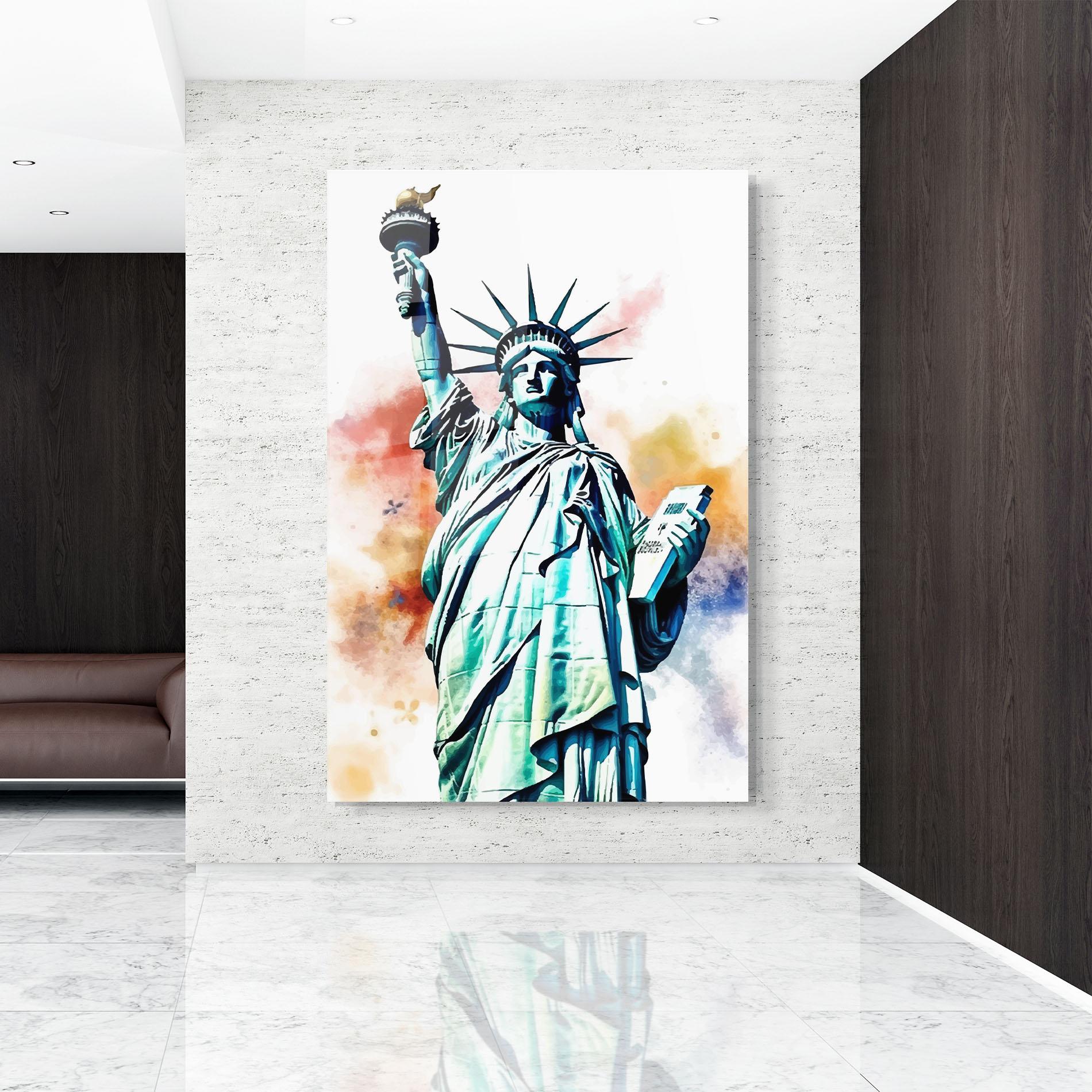 Glasbild Liberty Art mockup 9