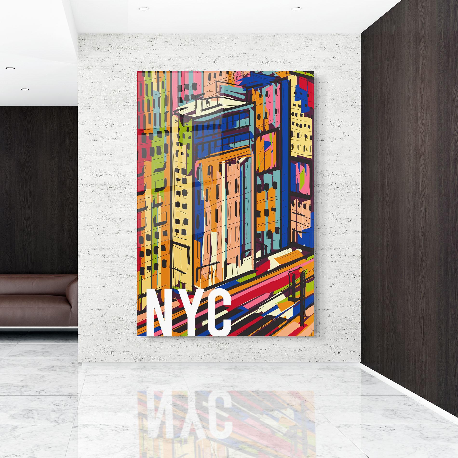 Glasbild New York City Art mockup 9