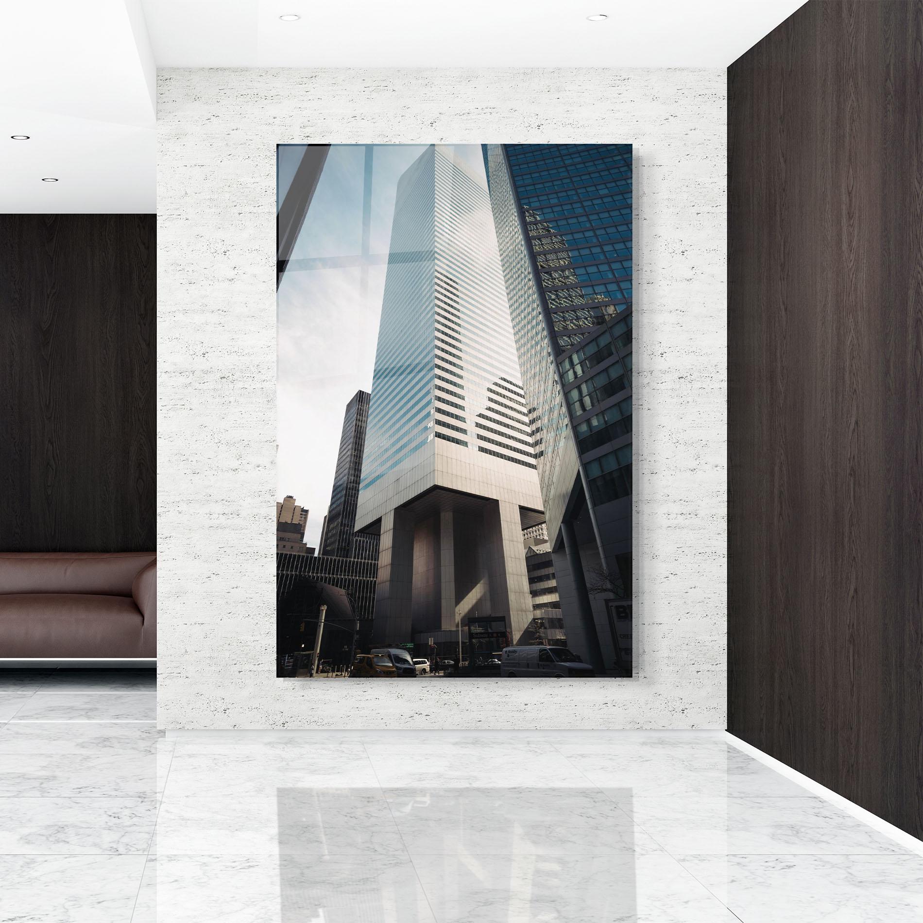 Glasbild Skyline Building mockup 9