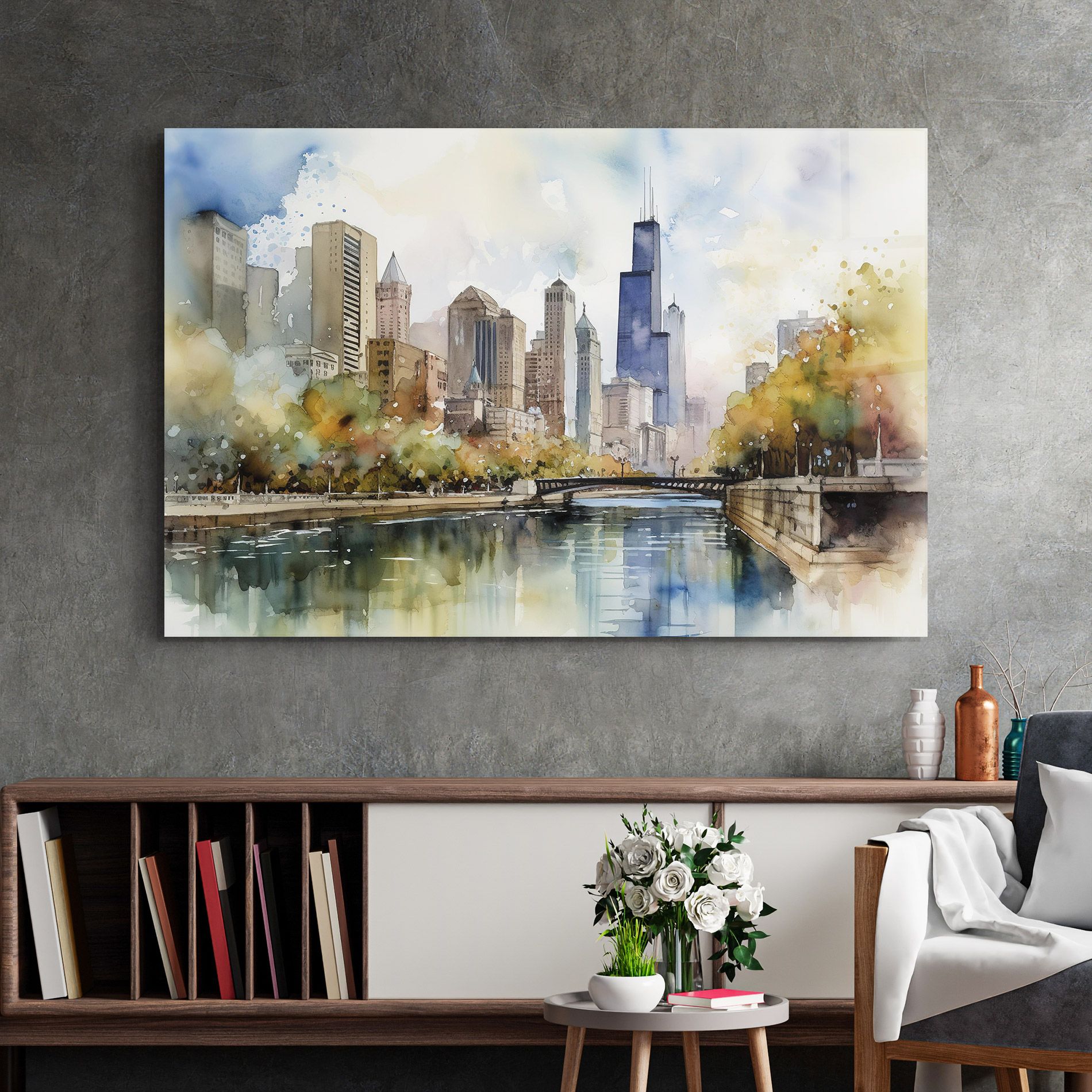 City Skyline Painting mockup 2