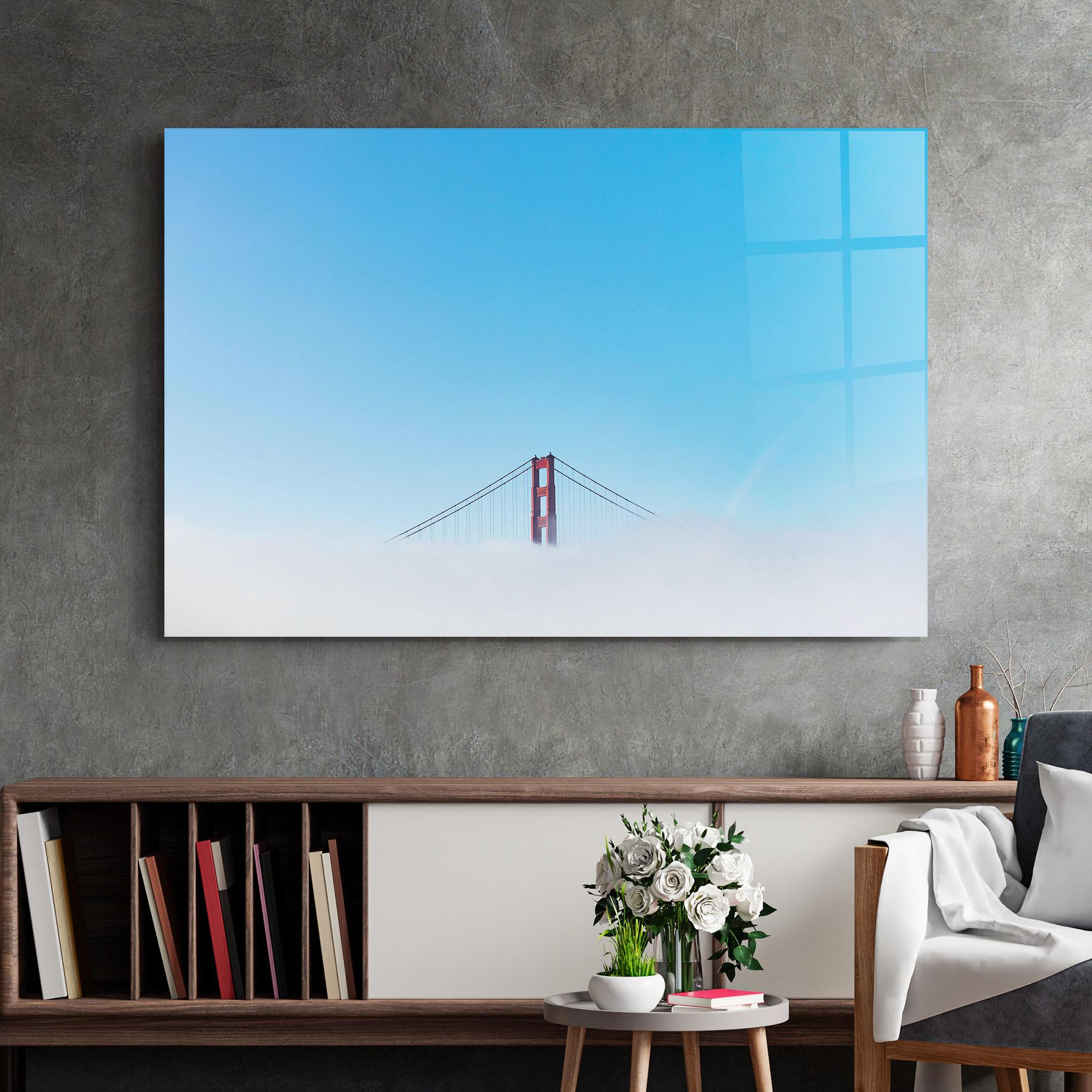 Glasbild High Cloud Bridge mockup 2