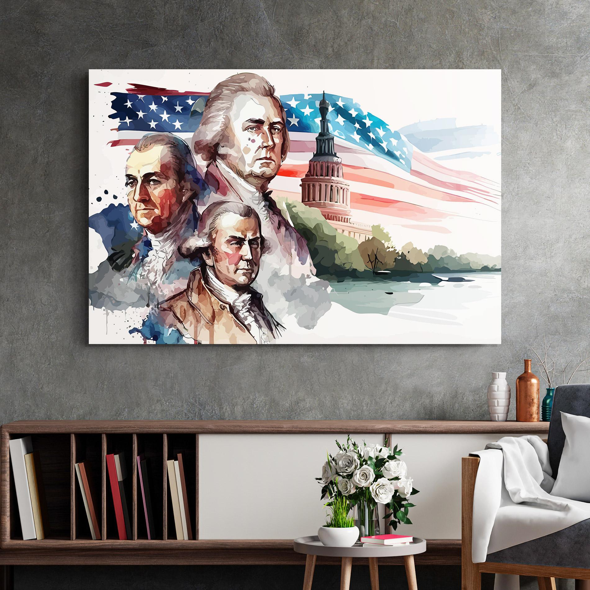 Glasbild Usa Flag Art mockup 2