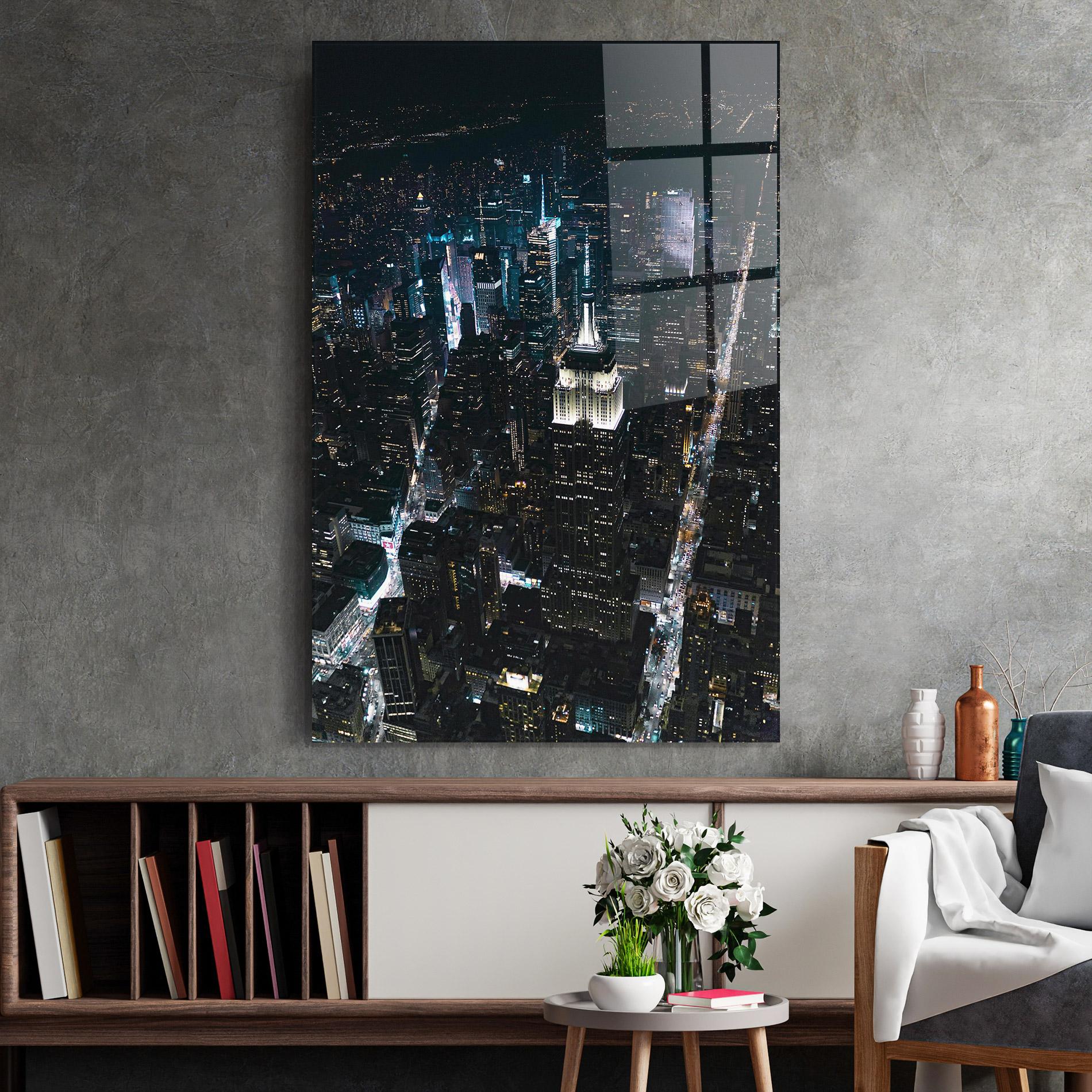 Glasbild Night Landscape mockup 2