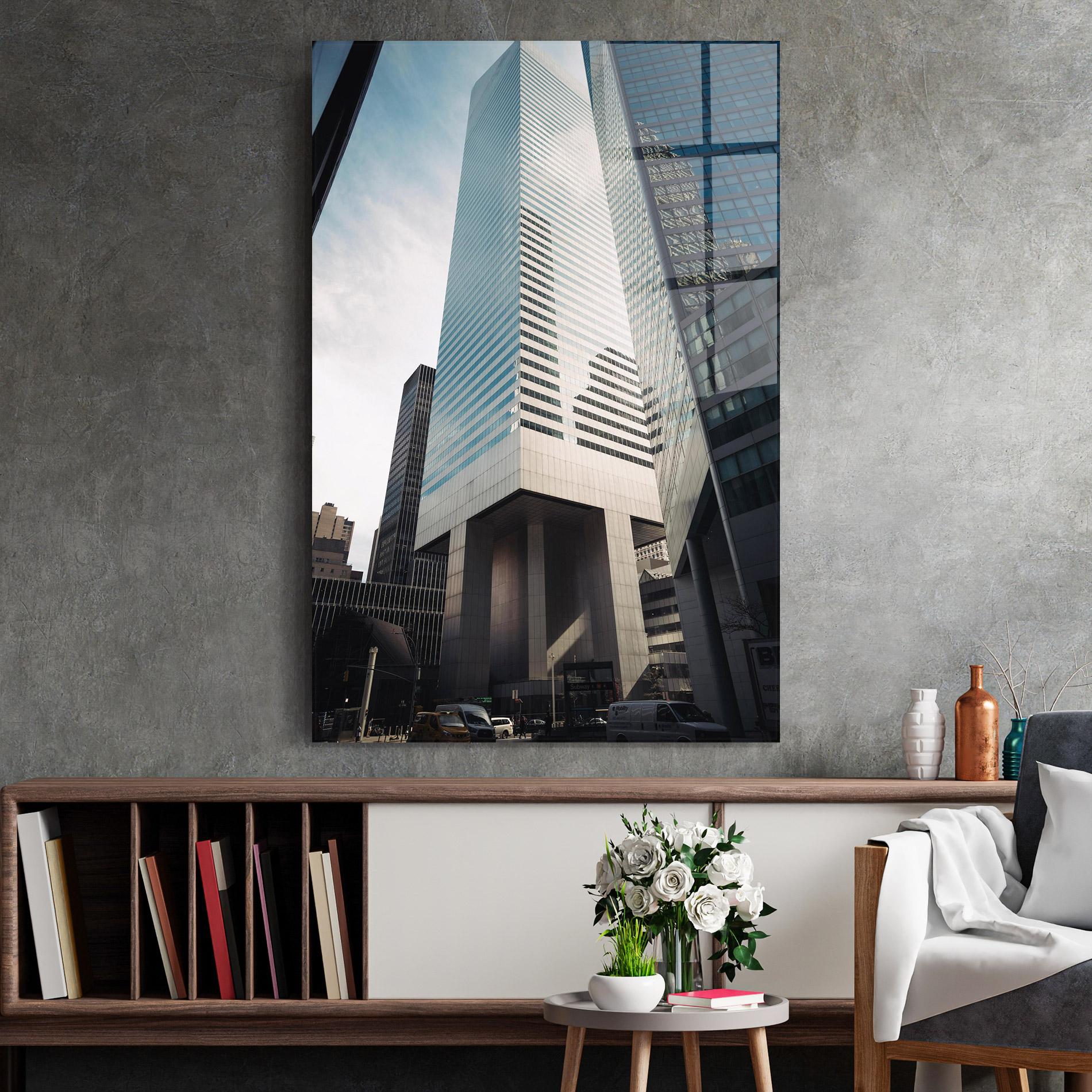 Glasbild Skyline Building mockup 2