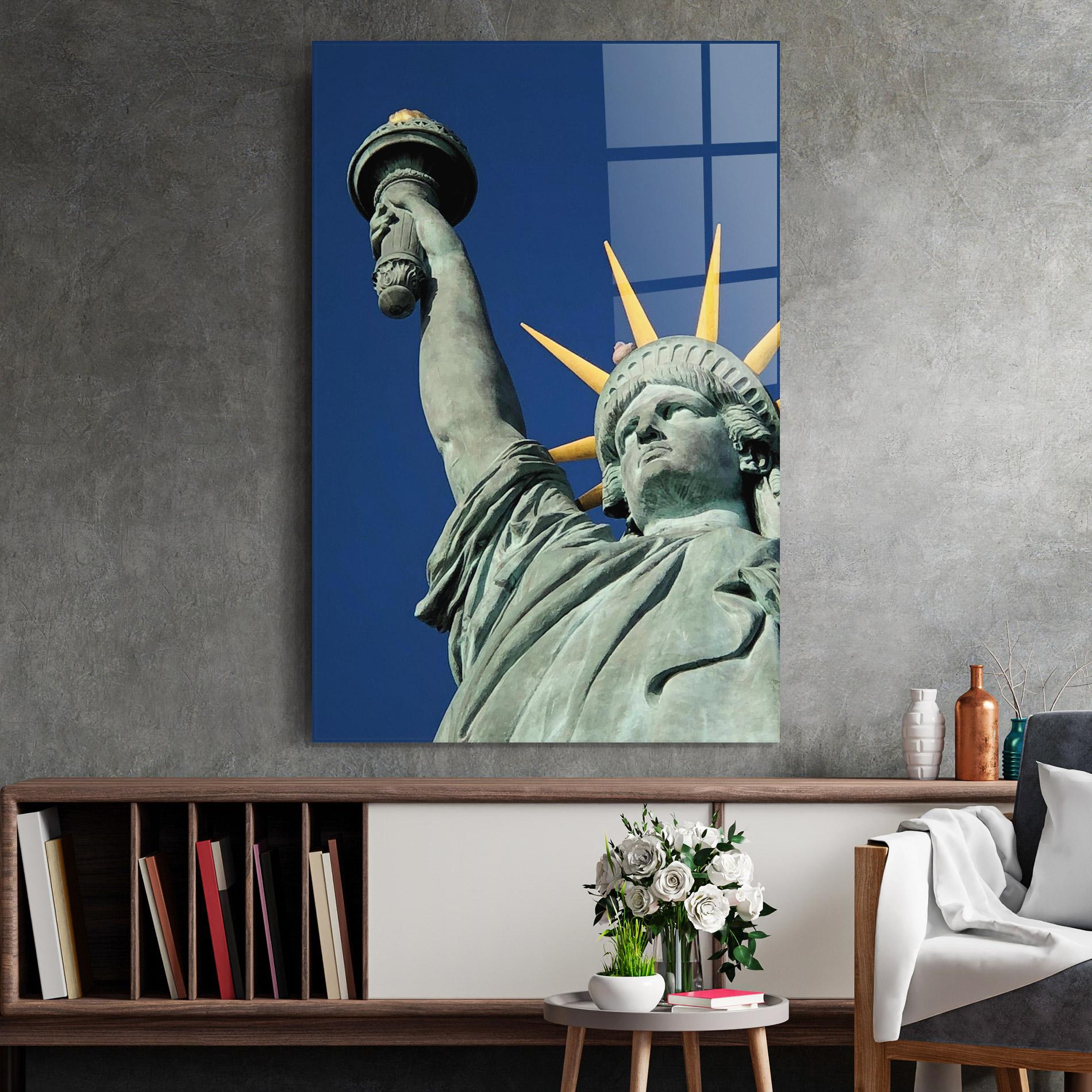 Glasbild Statue Of Liberty mockup 2