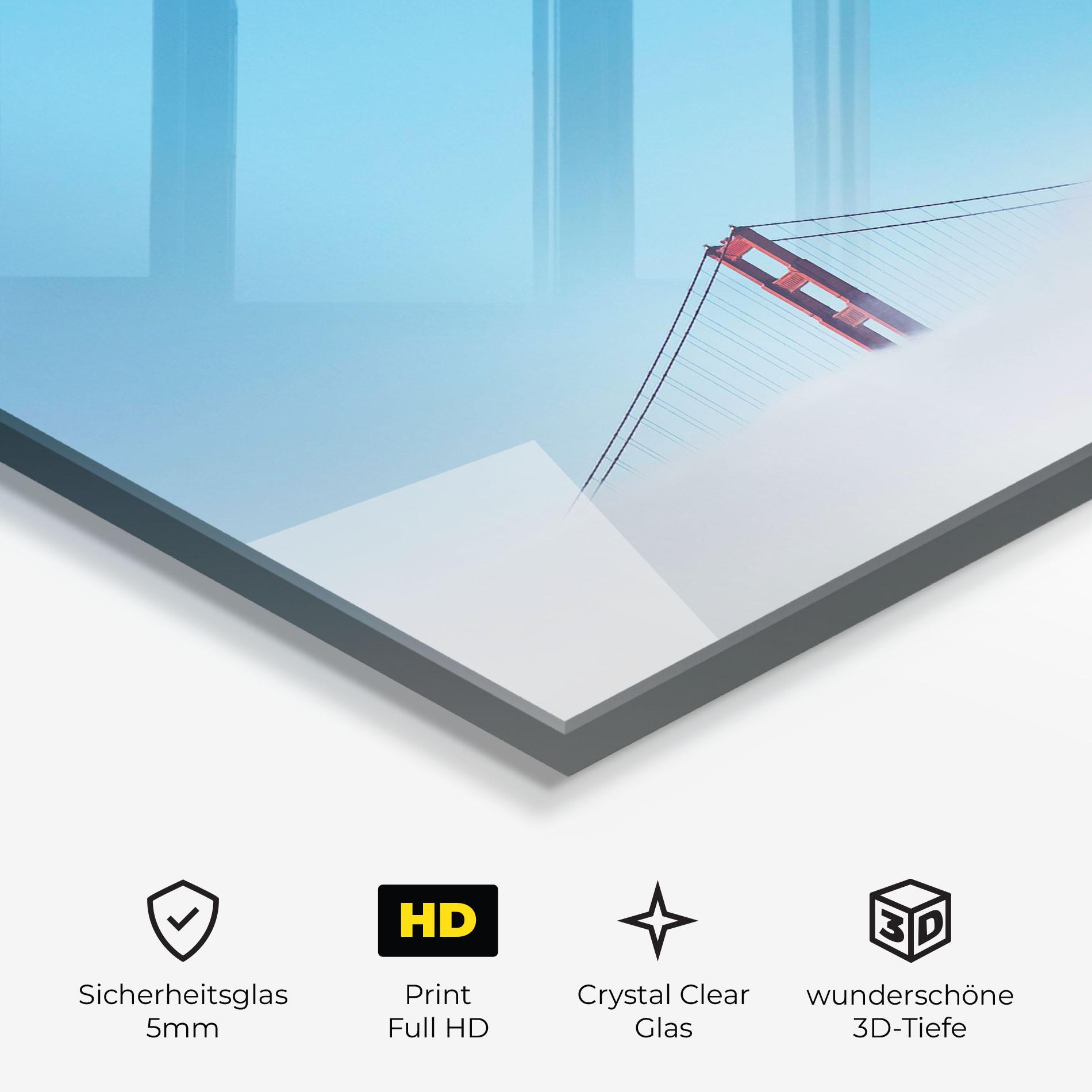 Glasbild High Cloud Bridge mockup 3