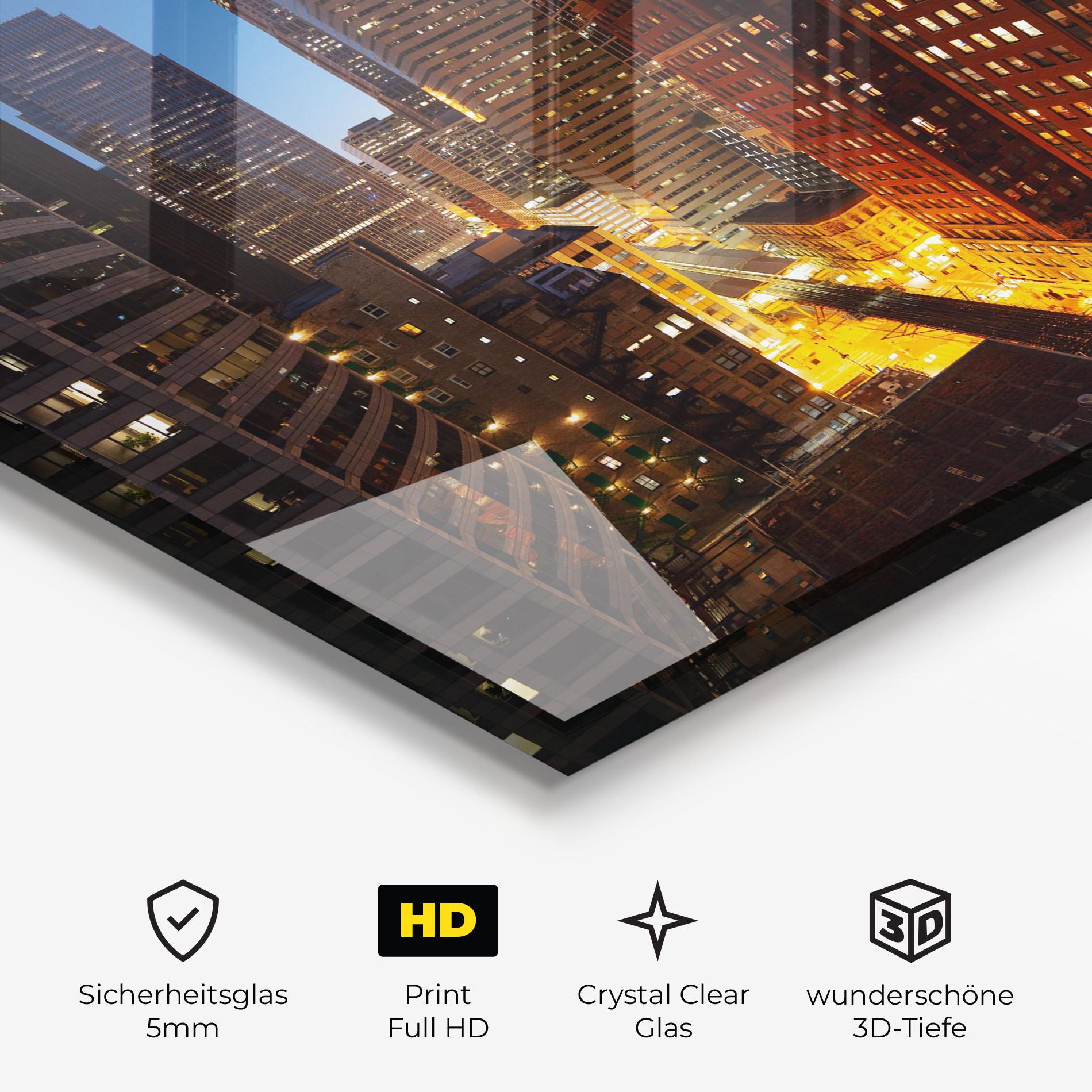 Glasbild Hight City Building mockup 3