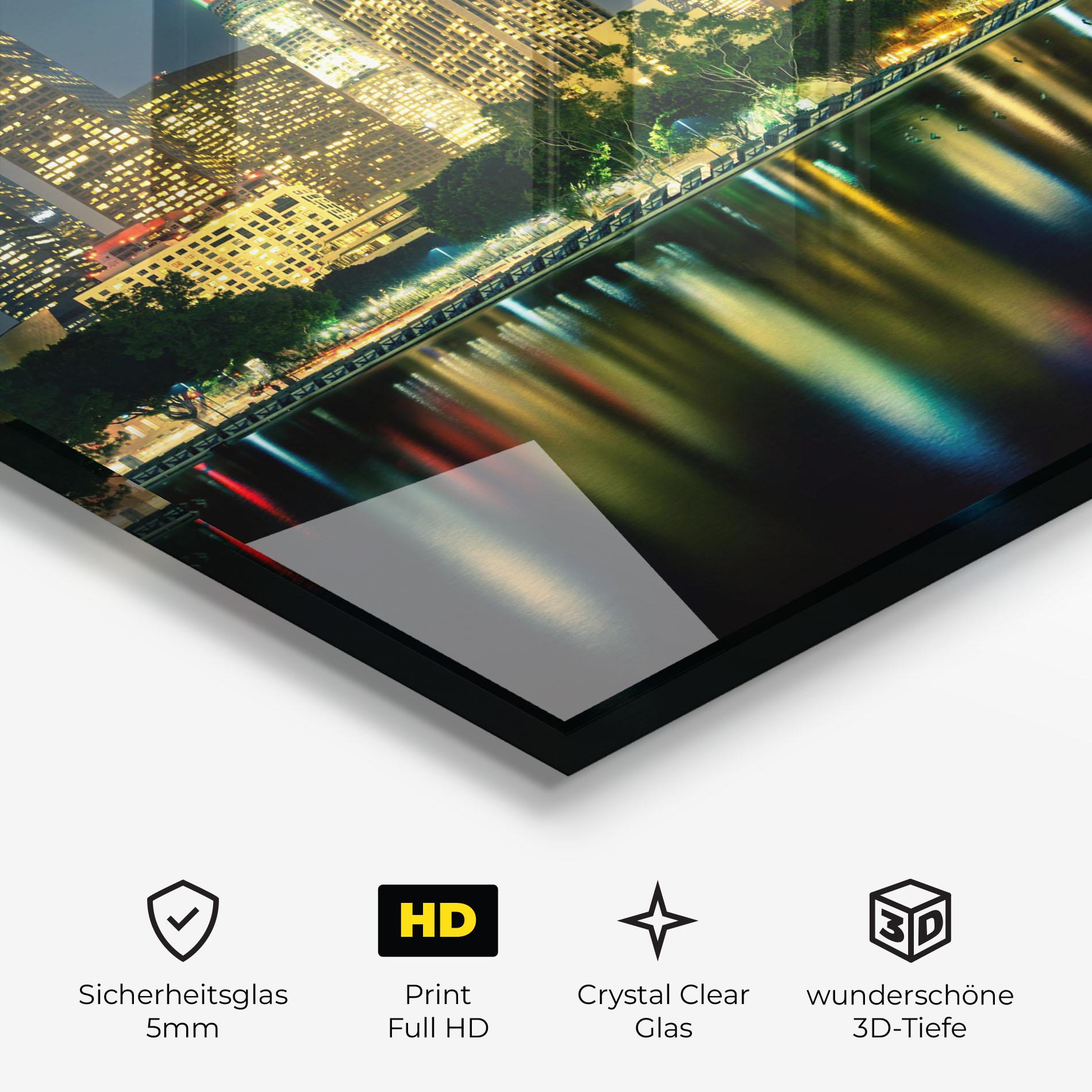 Glasbild Los Angeles Night mockup 3