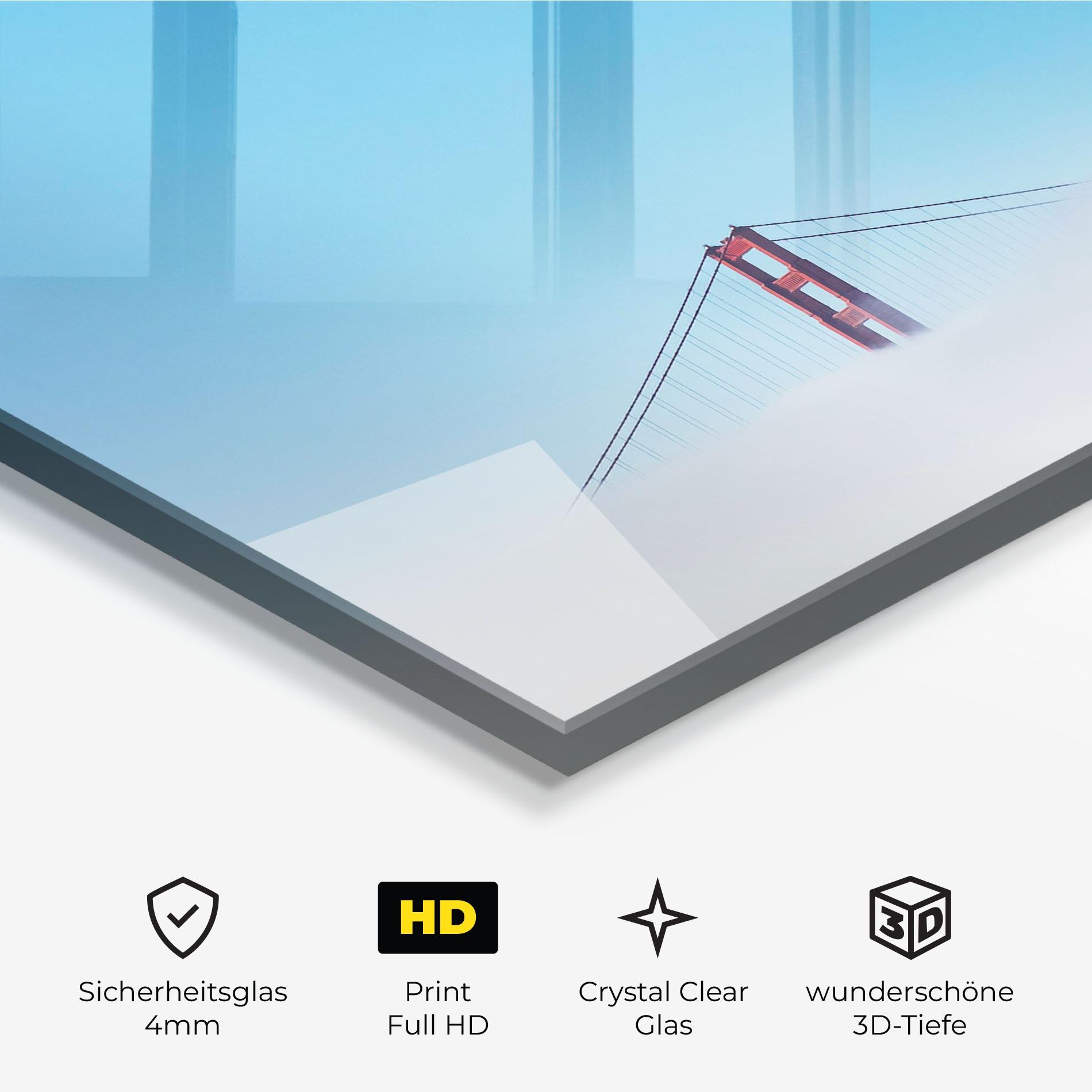 Glasbild High Cloud Bridge mockup 3