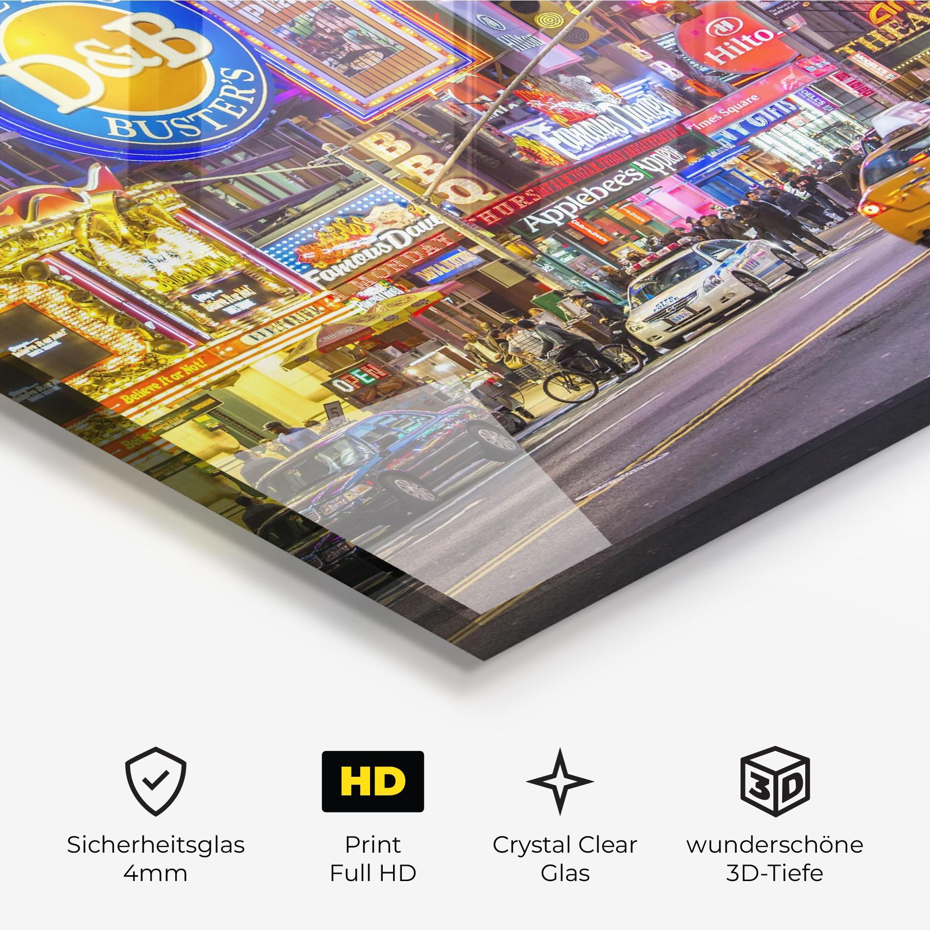 Glasbild New York Lights mockup 3