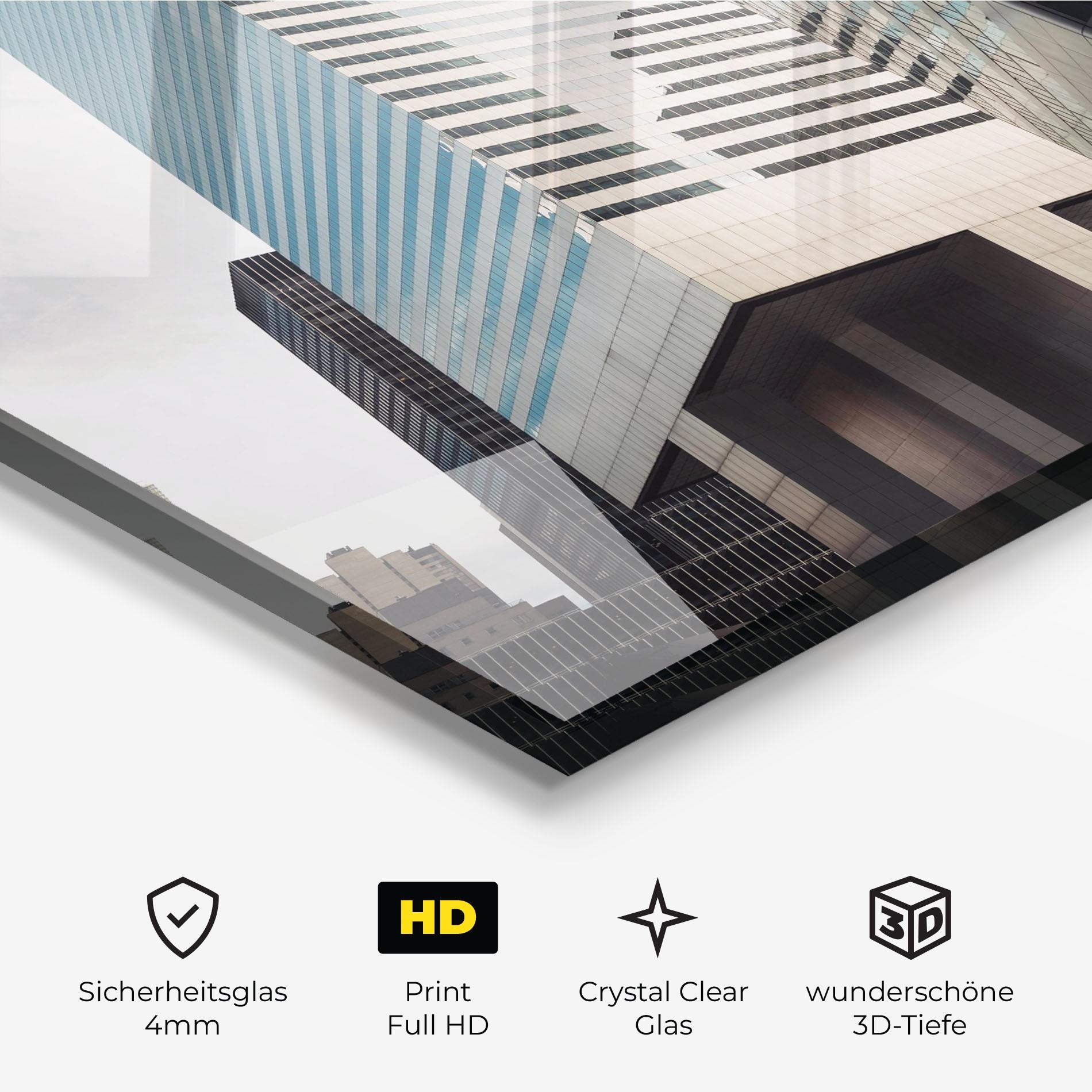 Glasbild Skyline Building mockup 3
