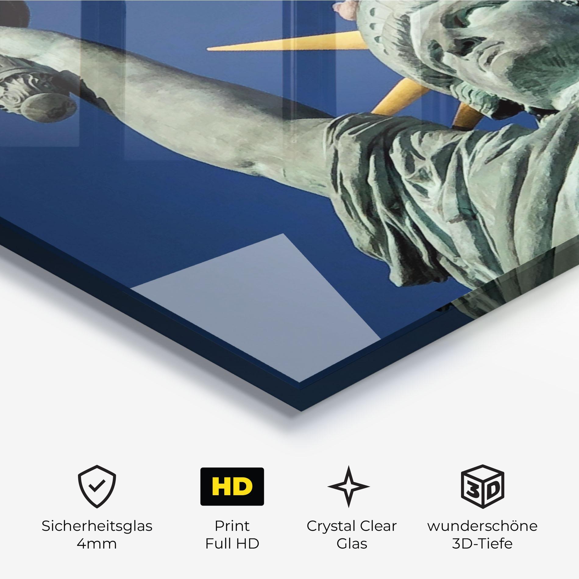 Glasbild Statue Of Liberty mockup 3