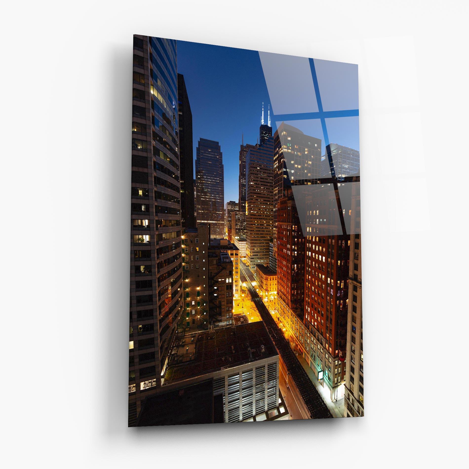 Glasbild Hight City Building mockup 6