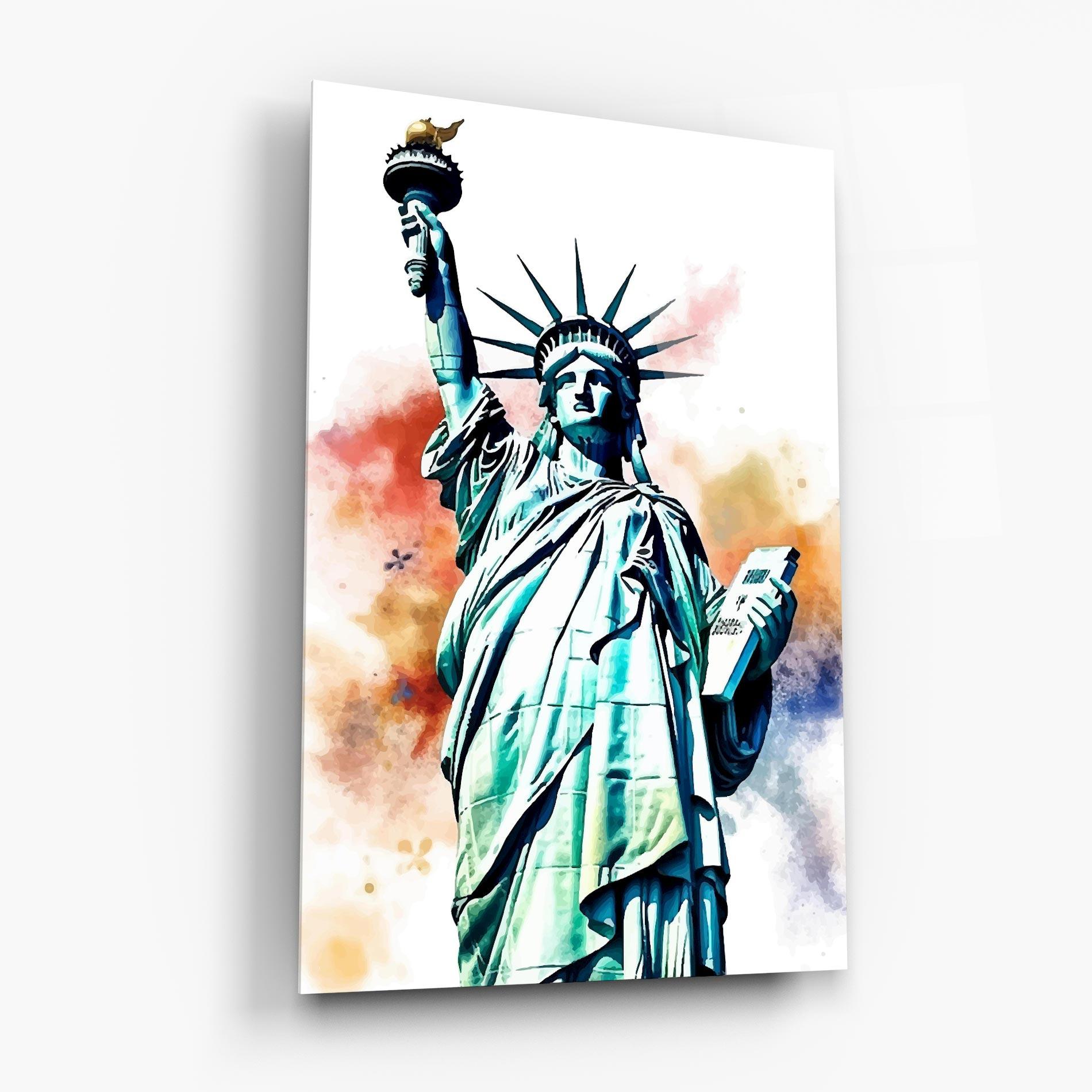 Glasbild Liberty Art mockup 6