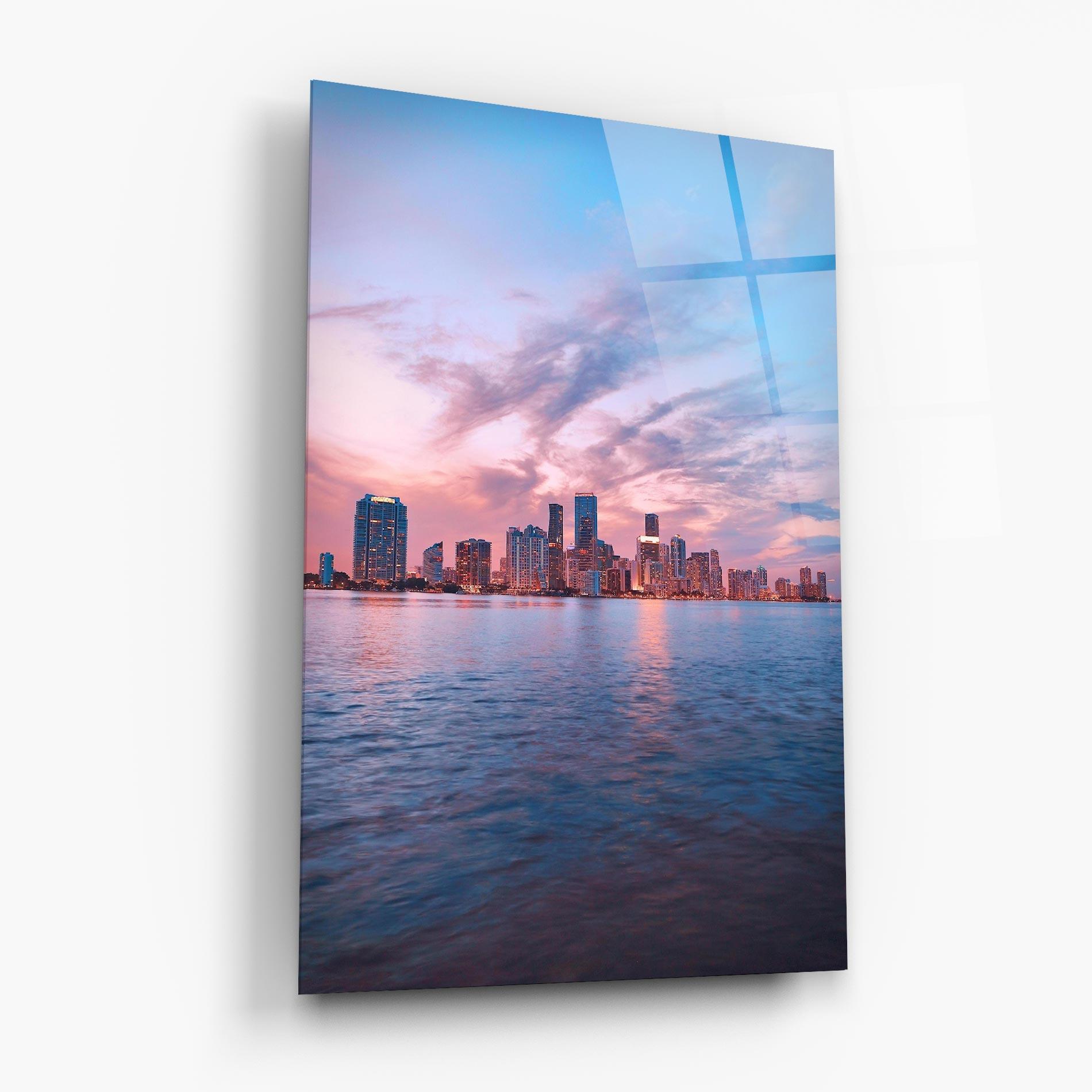 Glasbild Over The Lake mockup 6