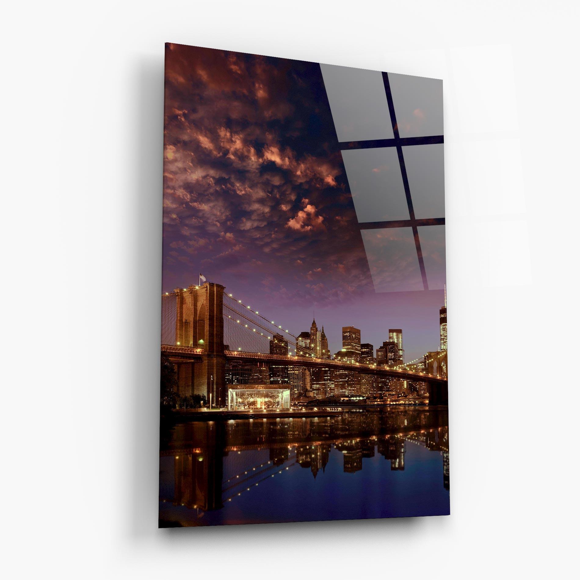 Glasbild Sunset New York mockup 6