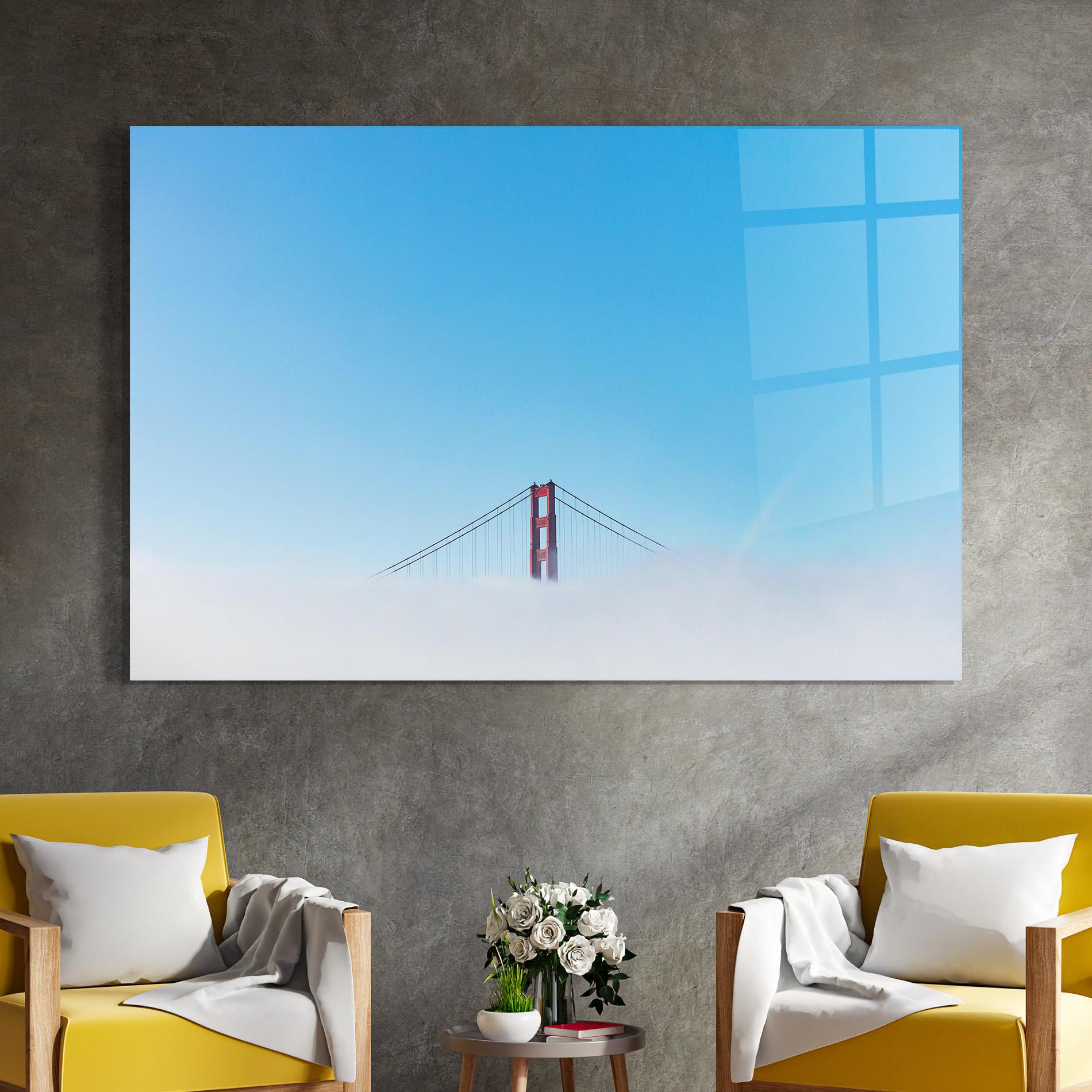 Glasbild High Cloud Bridge mockup 4